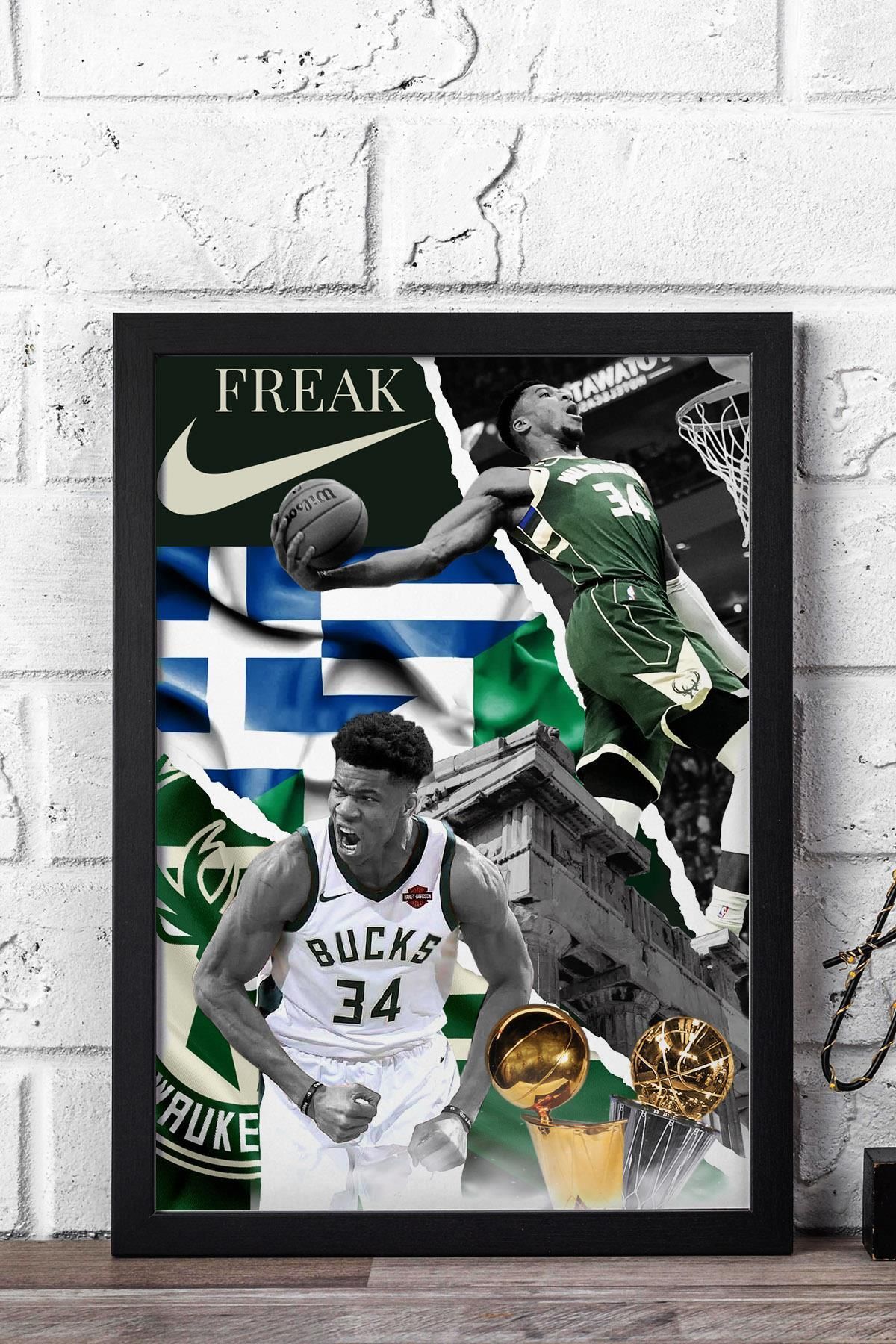Saturn Giannis Antetokounmpo Çerçeveli Tablo - Basketbol NBA Posteri Tablo