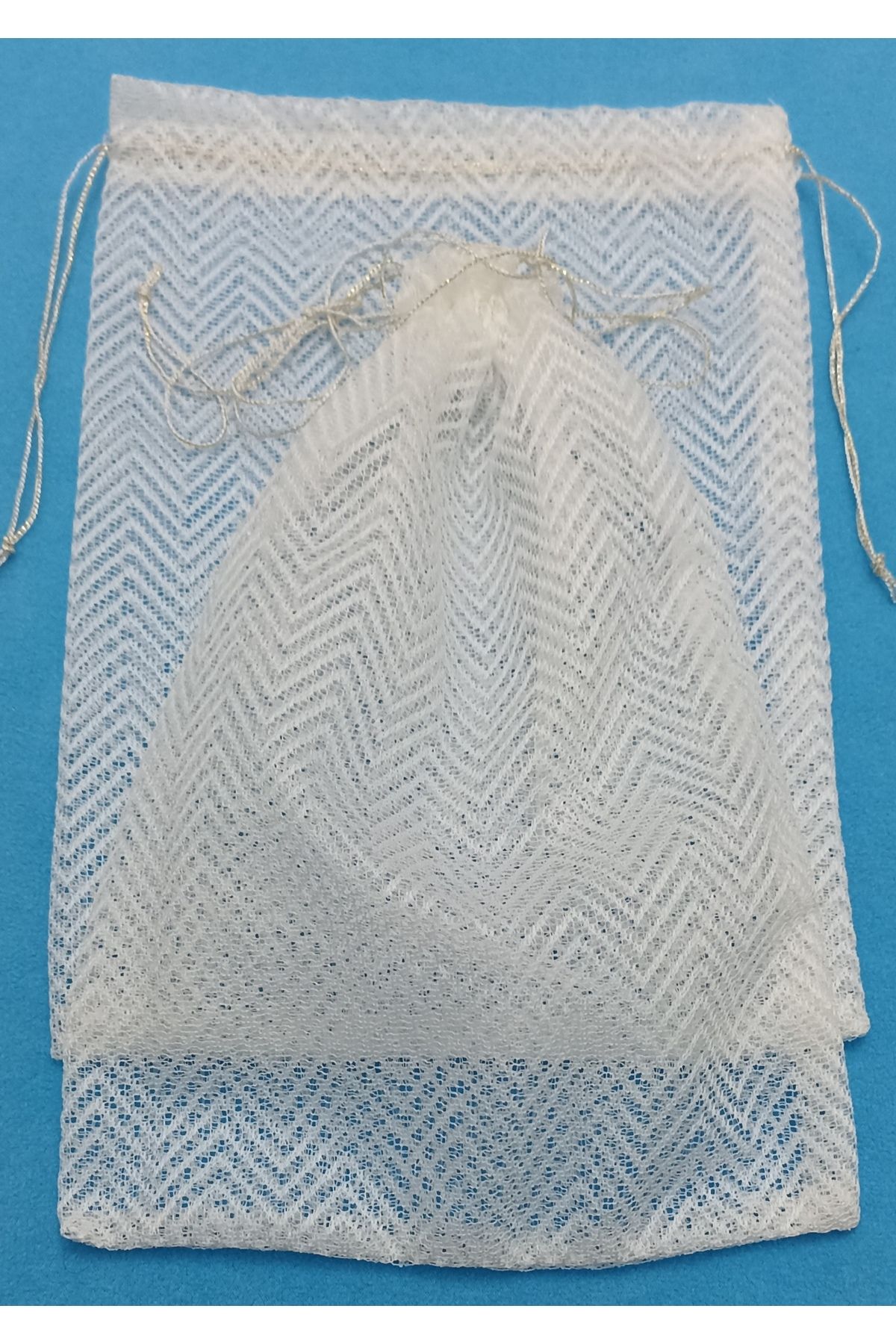 FNT Zigzag desenli tül kese 19*27 cm ebatında 12 adettir Hediyelik Bohçalık çeyizlik