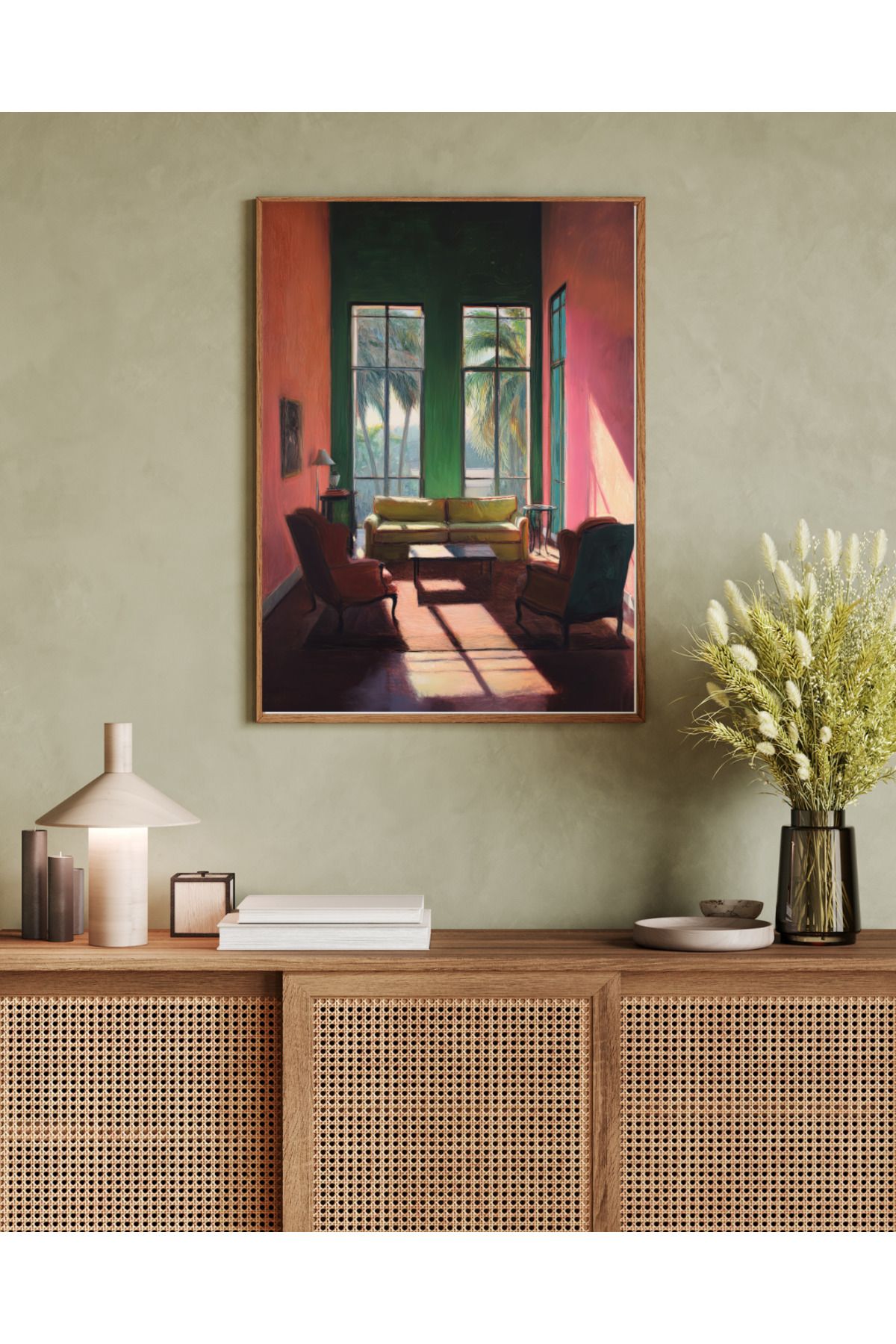 woodhomeworks tek parça salon ofis dekor tablo