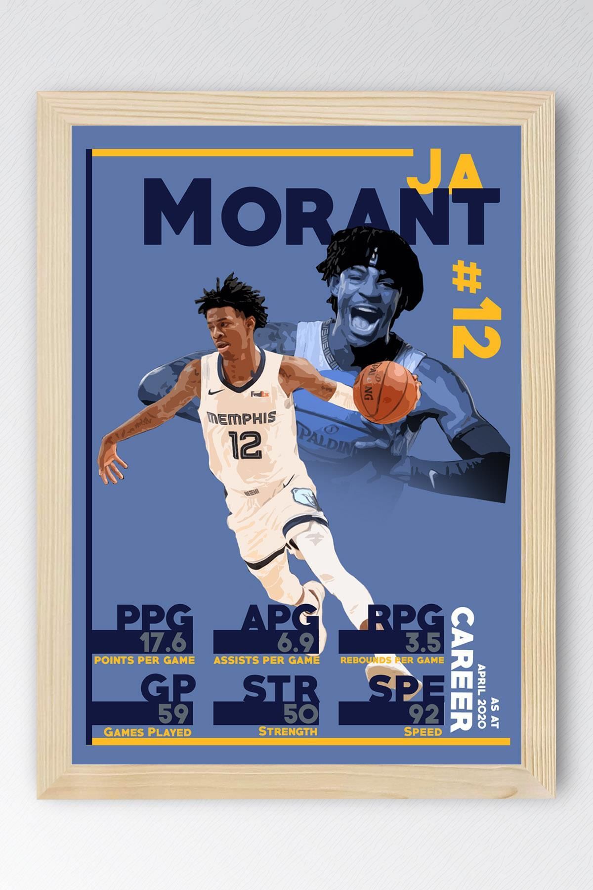 Saturn Ja Morant Çerçeveli Tablo - Basketbol NBA Posteri Tablo