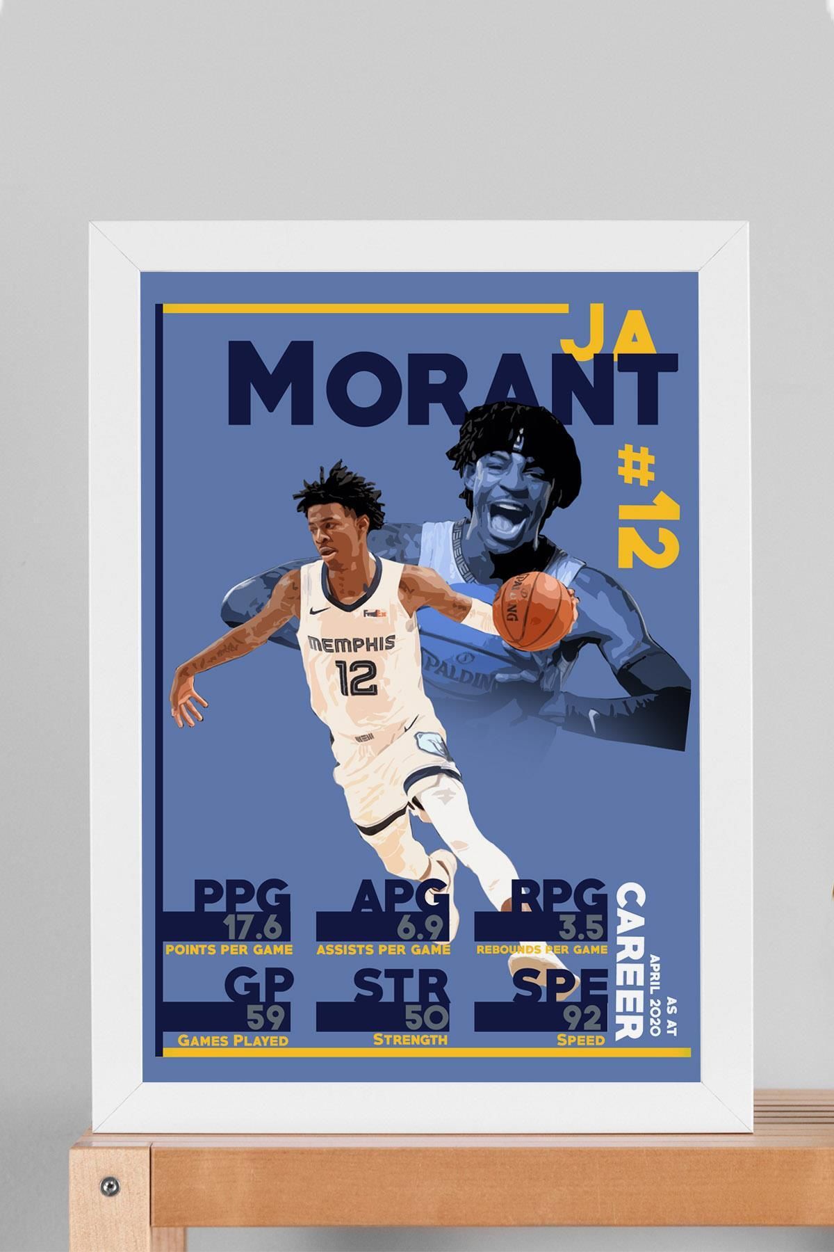 Saturn Ja Morant Çerçeveli Tablo - Basketbol NBA Posteri Tablo