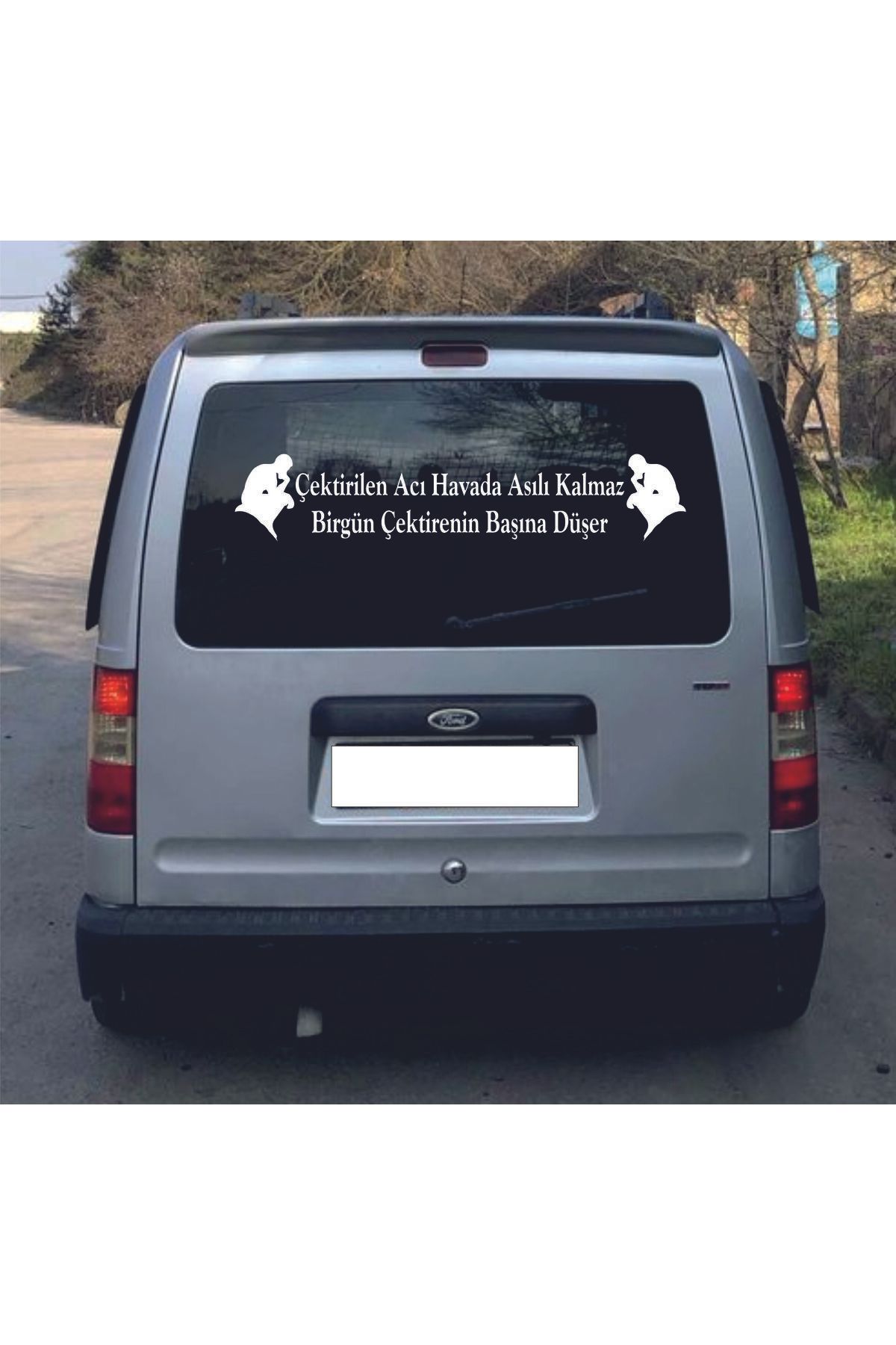 Birim Matbaa Çektirilen Acı Havada Asılı Kalmaz Bir gün Çektirenin Başına Düşer OTO ARMA STİCKER (70X14 CM)