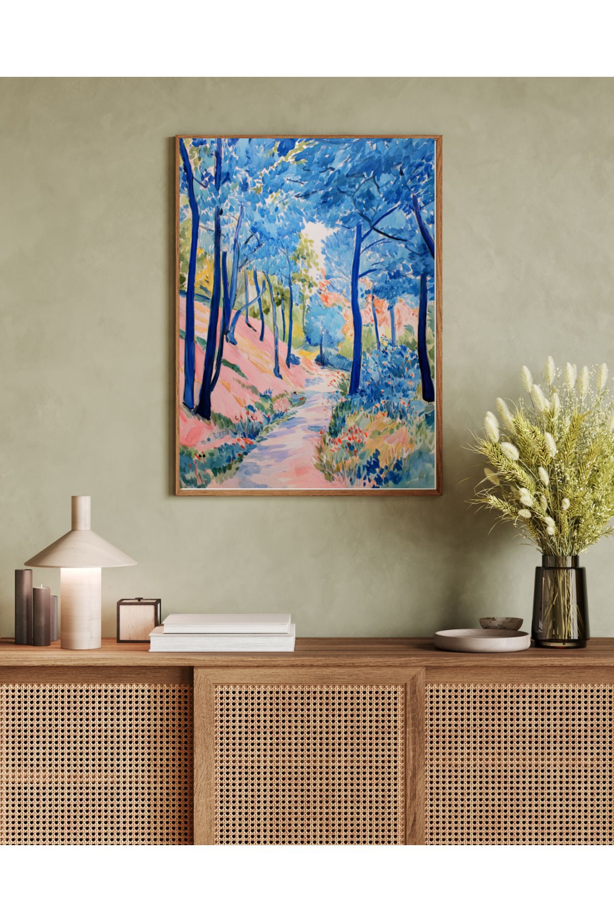 woodhomeworks tek parça salon ofis dekor tablo