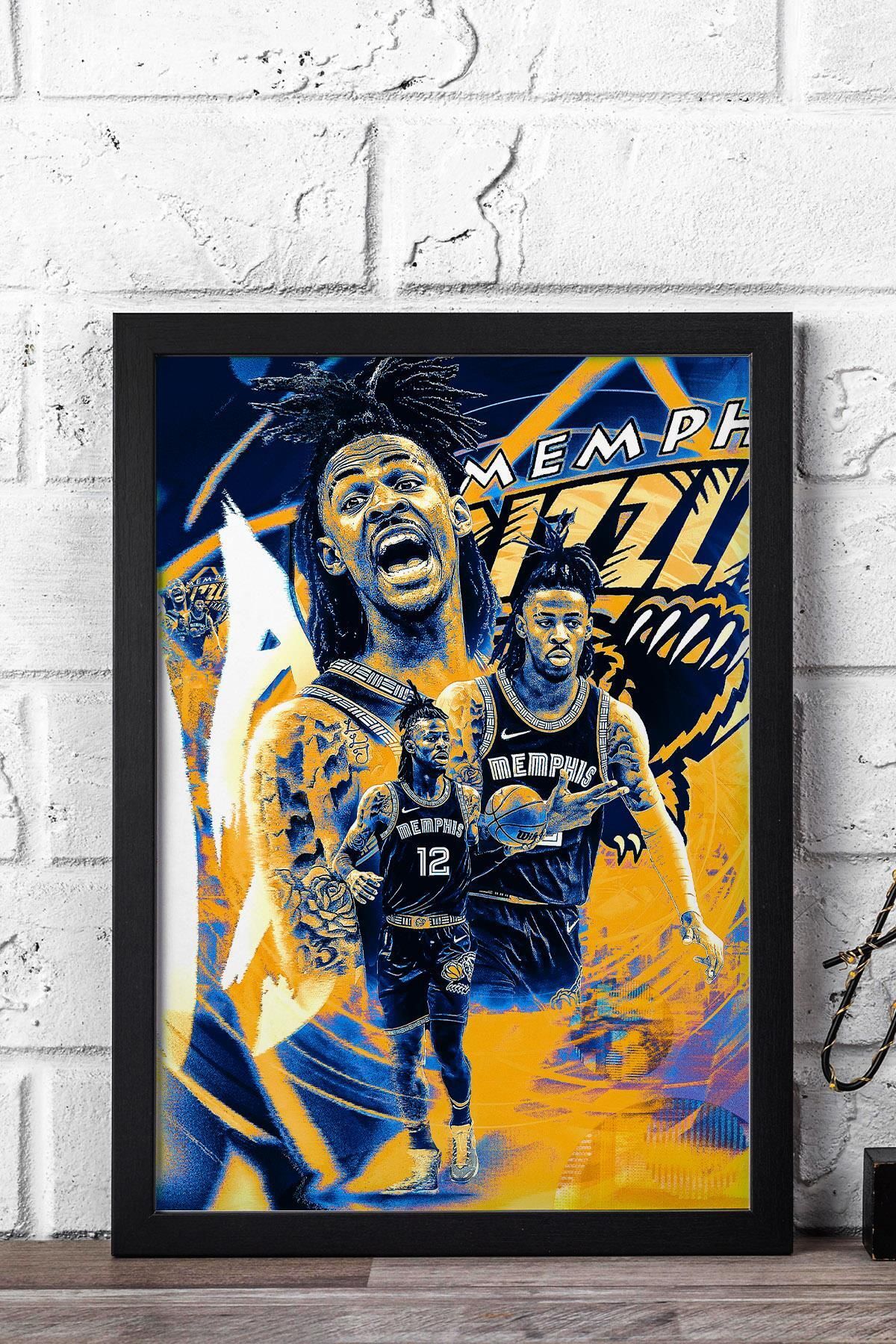 Saturn Ja Morant Çerçeveli Tablo - Memphis Grizzlies NBA Posteri Tablo