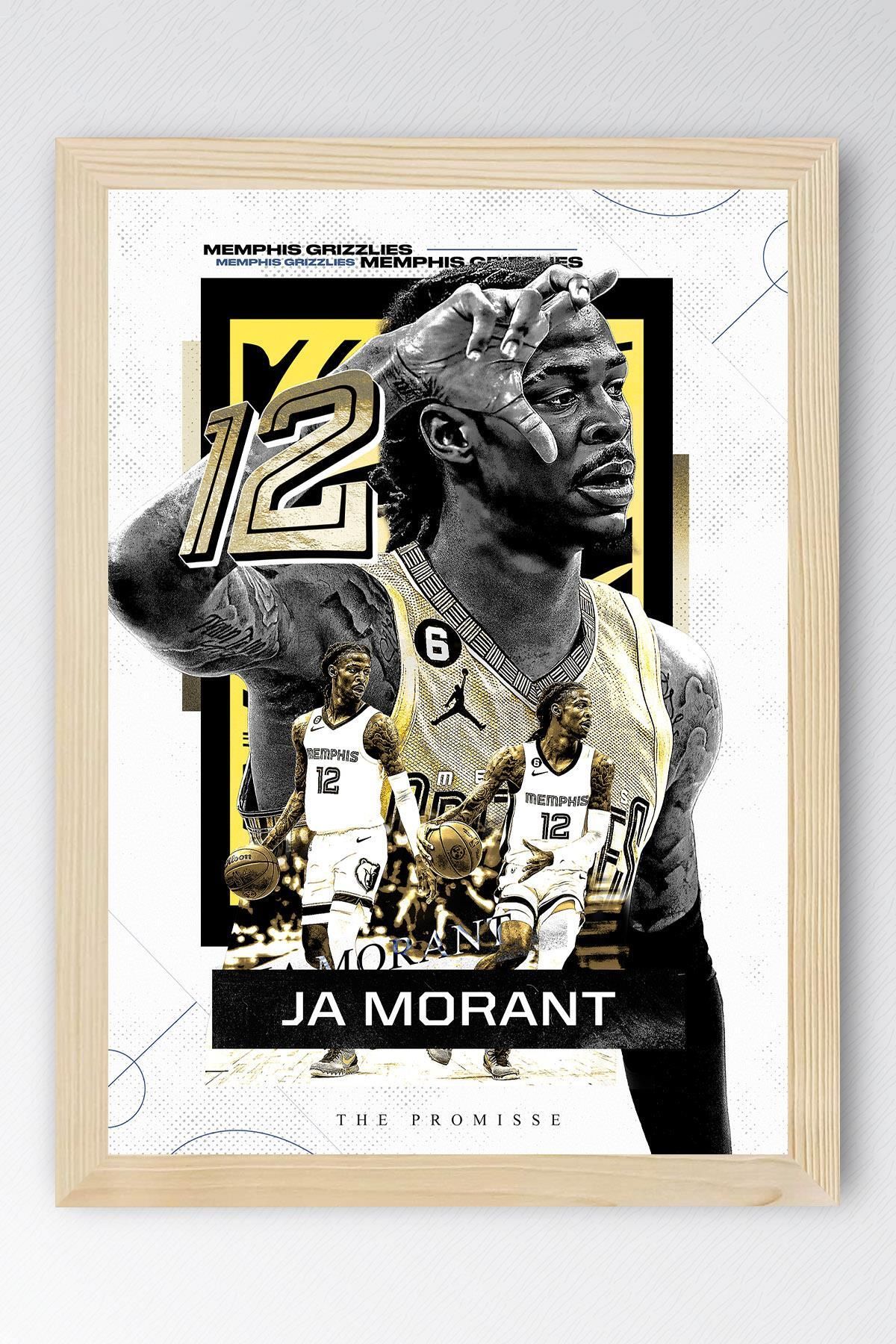Saturn Ja Morant Çerçeveli Tablo - Memphis Grizzlies NBA Posteri Tablo