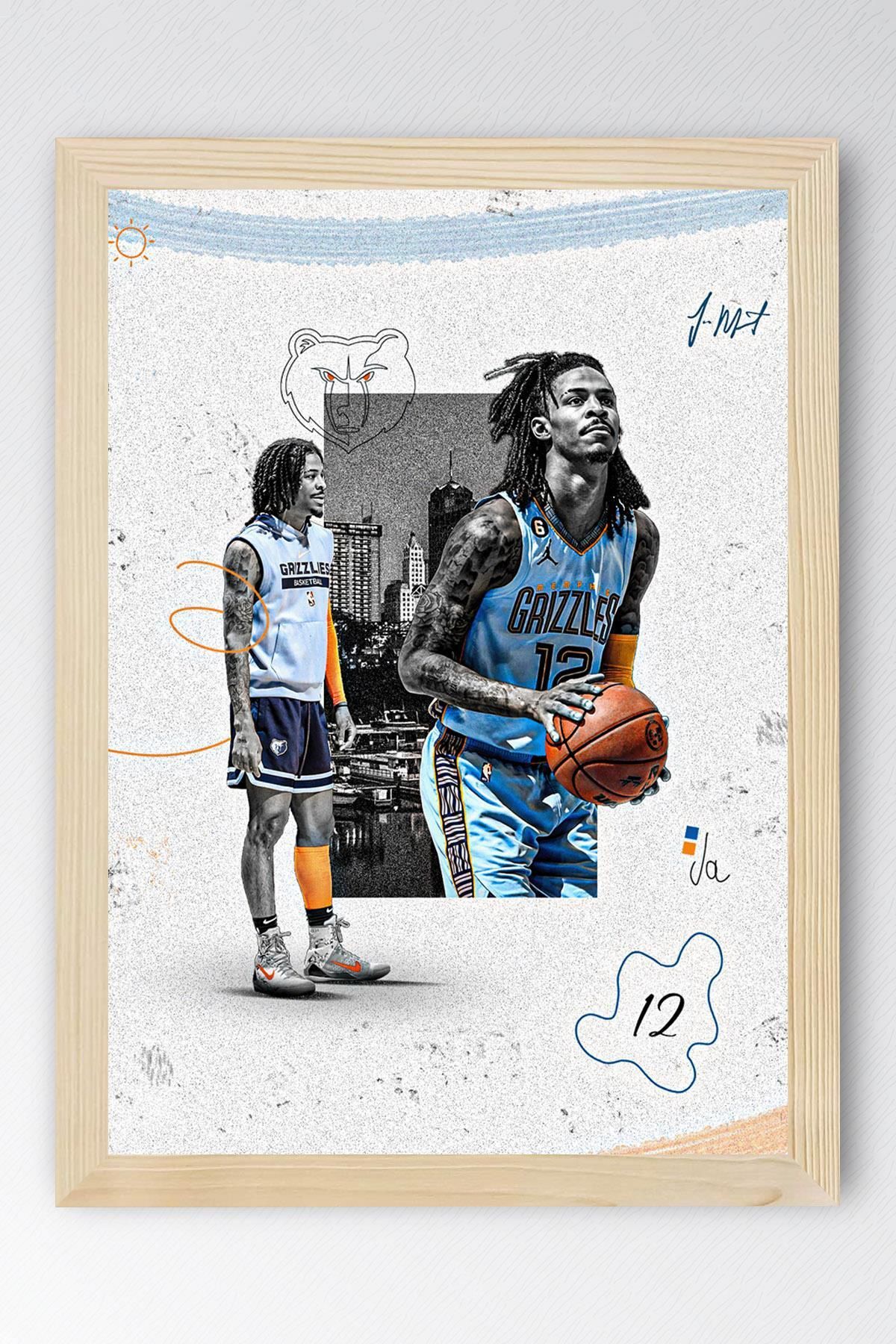 Saturn Ja Morant Çerçeveli Tablo - Basketbol NBA Posteri Tablo