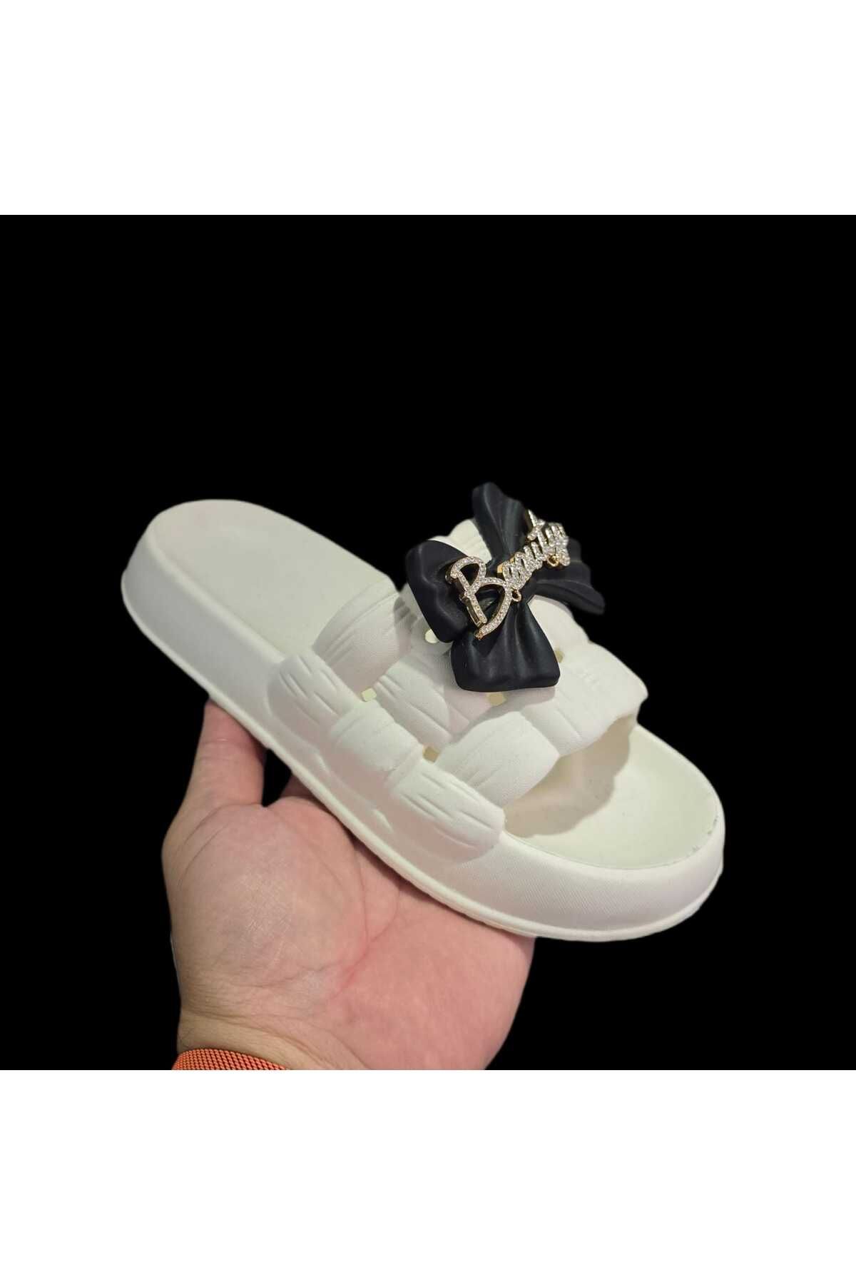 Koray Shoes Beyaz Kadın Terlik Beauty