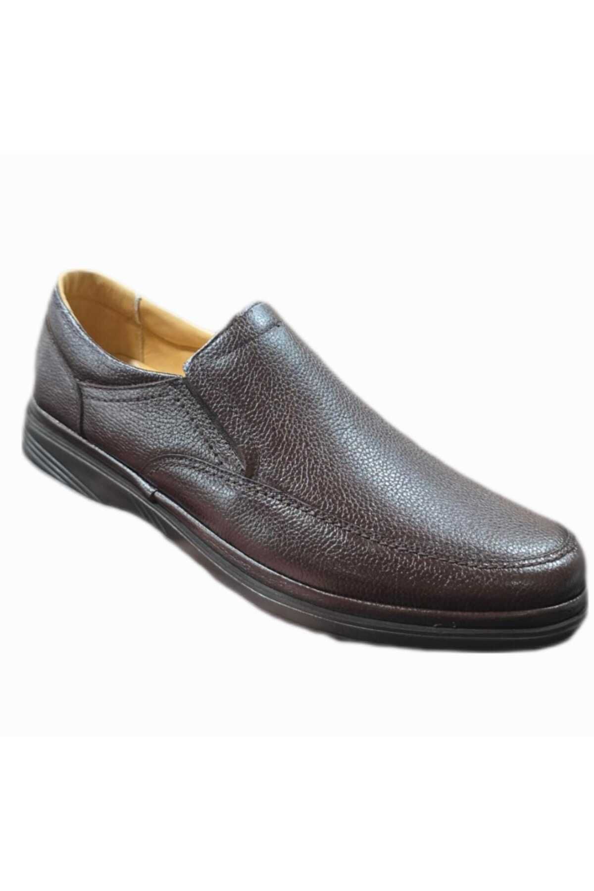 Koray Shoes Iç Dış Hakiki Deri Ultra Ortopedik Büyük Numara Günlük Erkek Ayakkabı