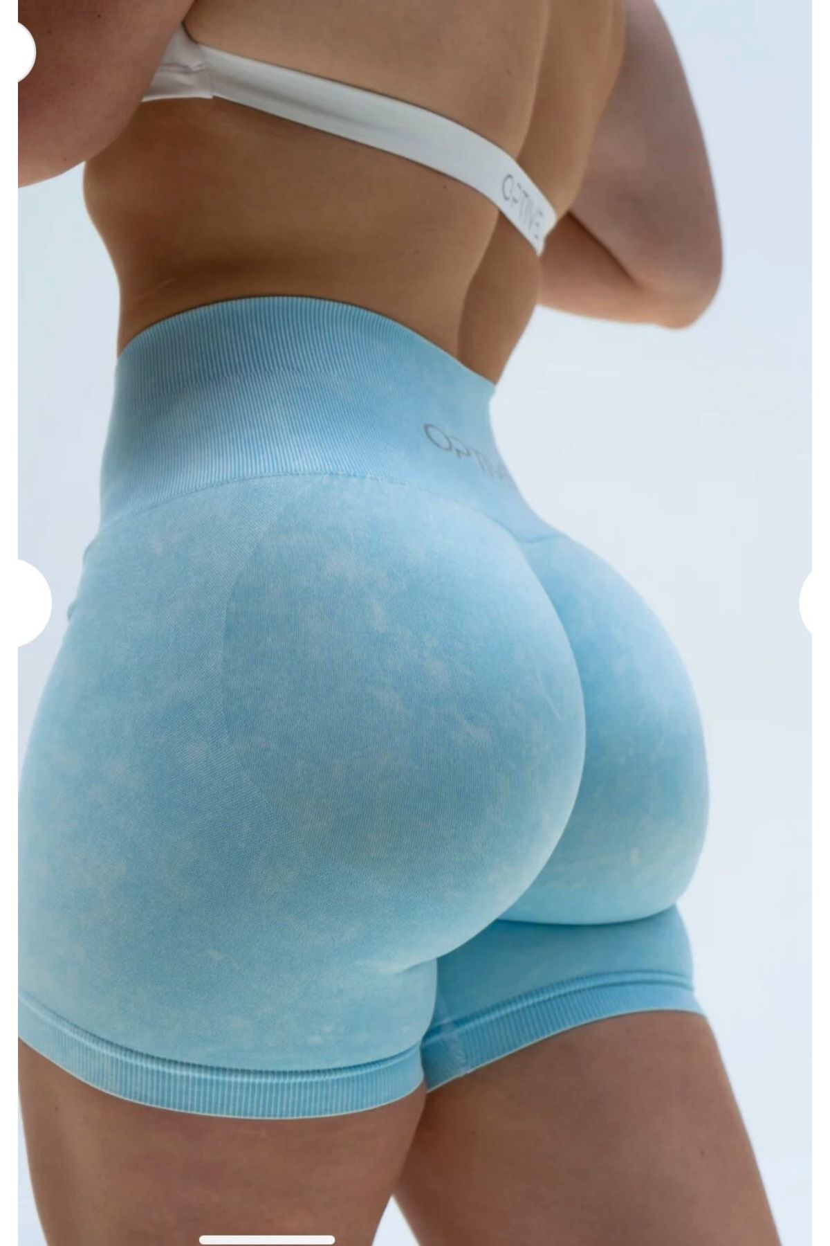 BK Dikişsiz yüksek bel push up batik desen spor şort tayt