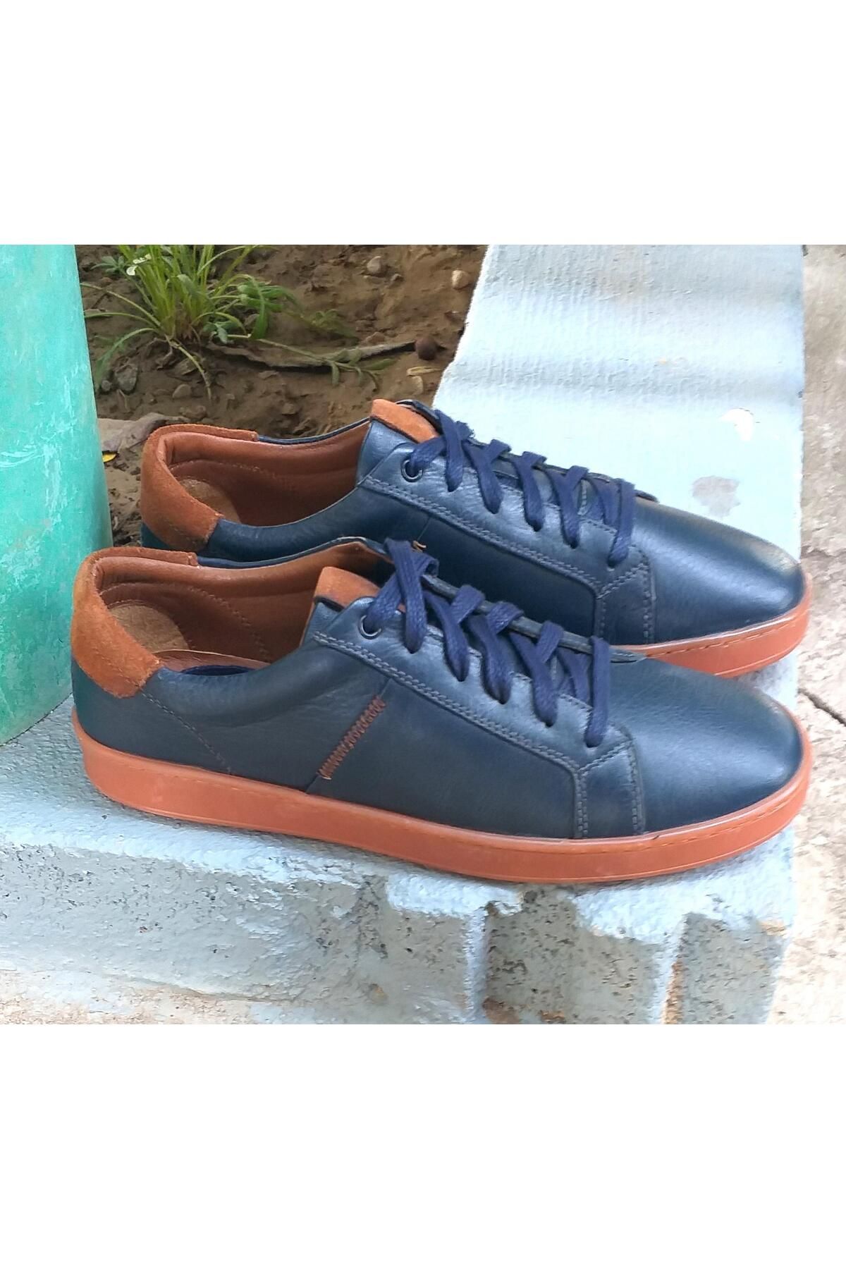 BAGSSHOES 15024 Erkek Hakiki Deri Günlük Sneaker Ayakkabı