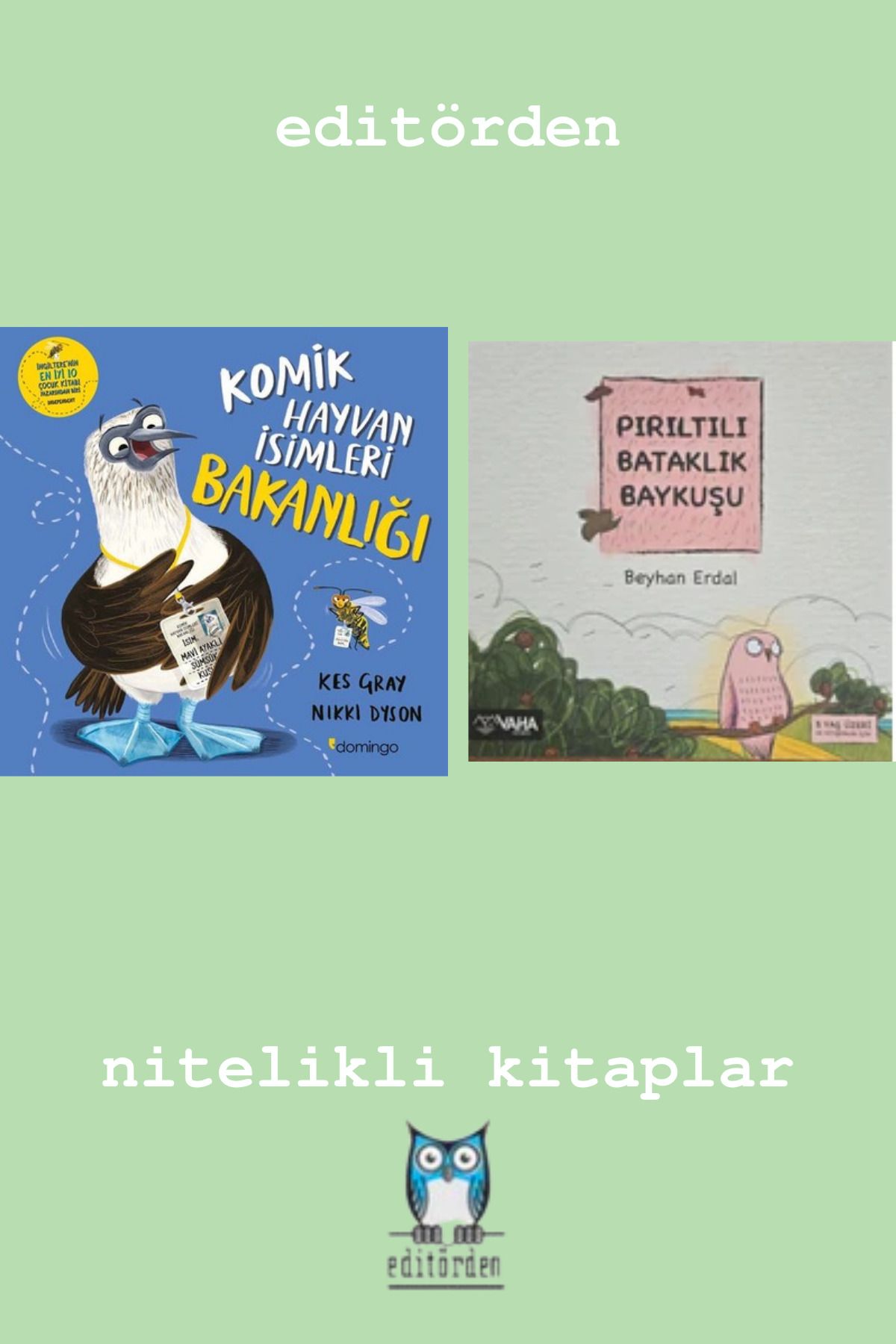 Bilge Kuş Yayınları Komik Hayvan İsimleri Bakanlığı - Pırıltılı Bataklık Baykuşu