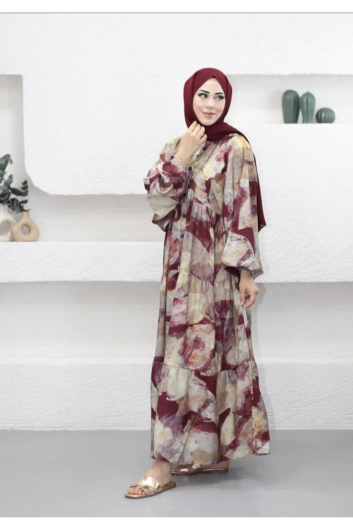 afran collection zeynel elbise bordo