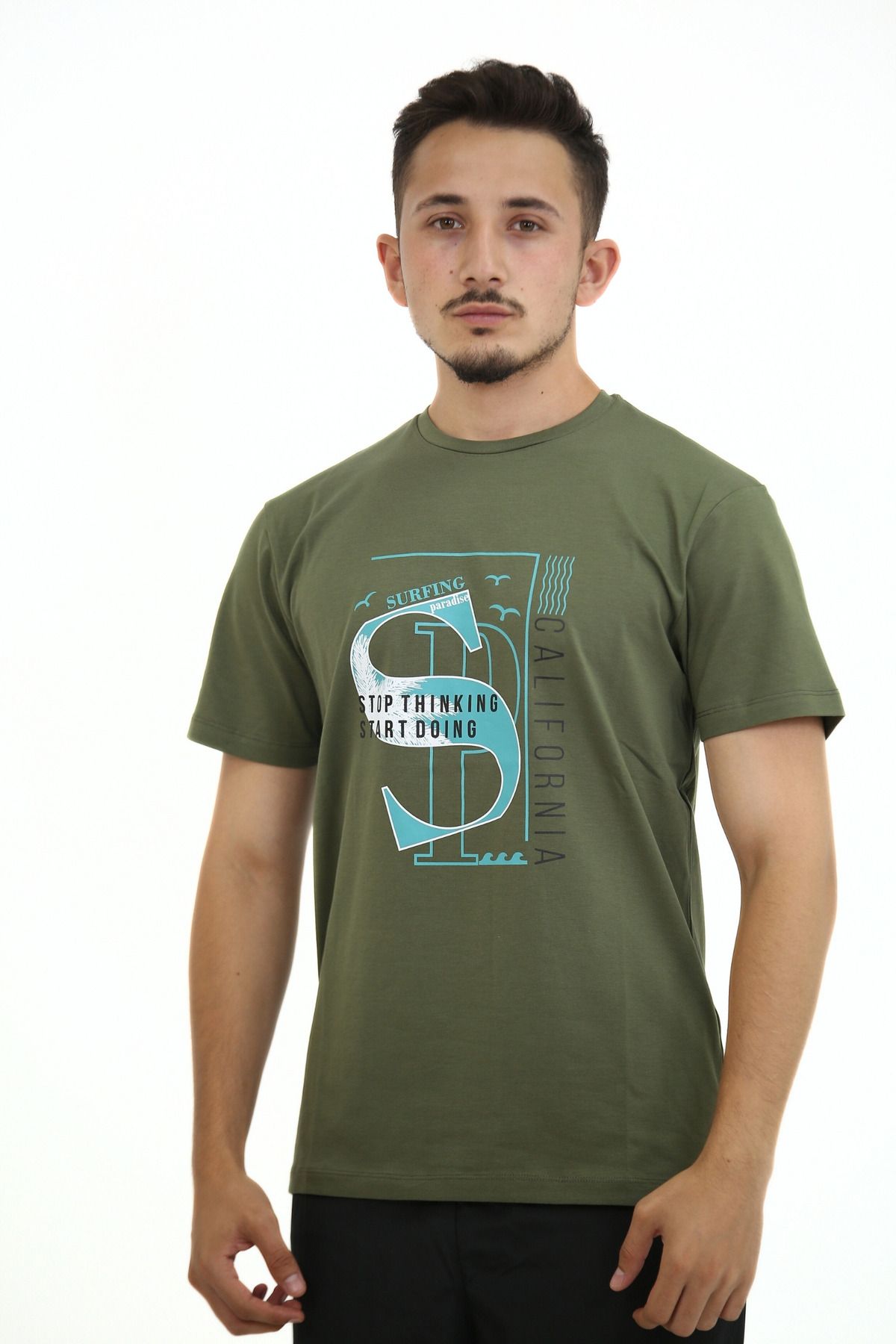 Lorenzo Mazzoli T-shirt Premium Kalite, Comfort Fit, Modern Baskılı Düz Renk Tişört