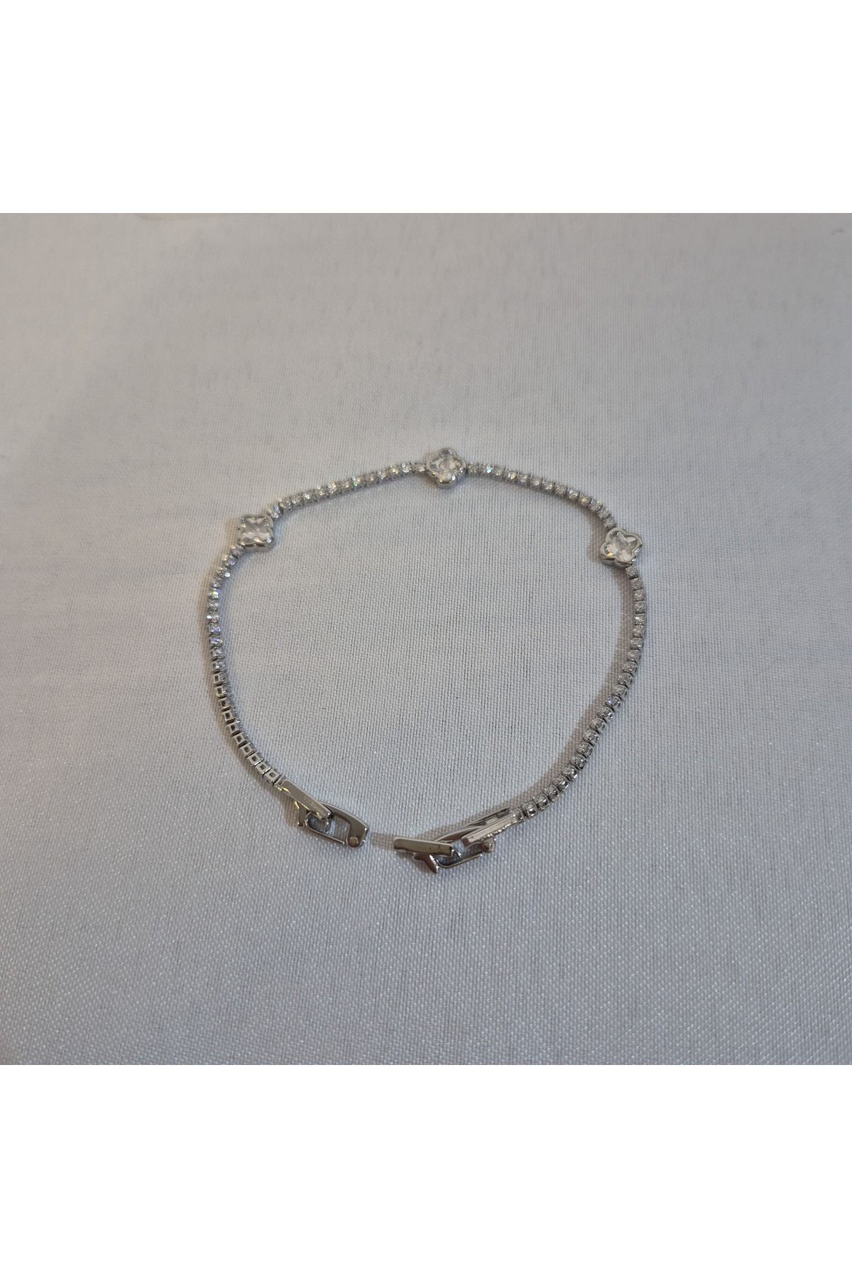Jewerly GÜMÜŞ MİNİK YONCA TAŞLI BİLEKLİK