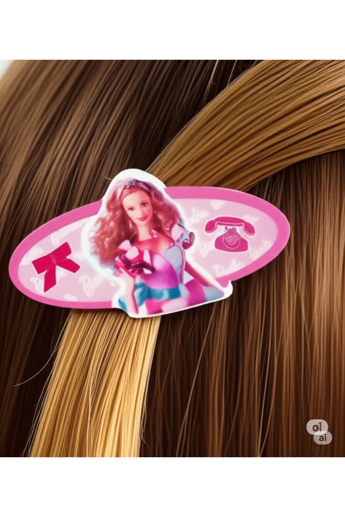 FAMEMUS ACCESSORY Barbie Prenses Temalı Saç Pens Tokası Doğum günü ve Hediyelik Aksesuar