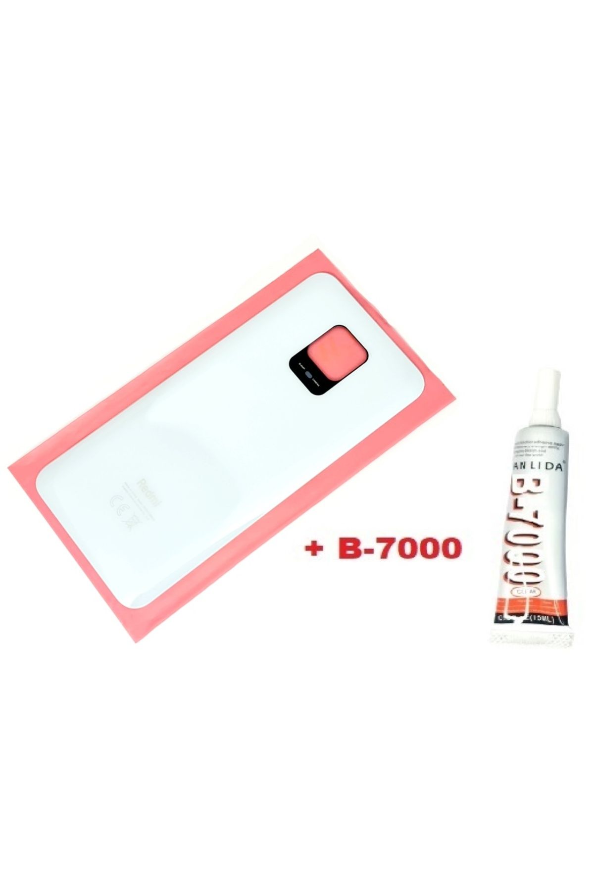 indirimplus Xiaomi Redmi Note 9S Note 9 Pro Arka Kapak Batarya Kapağı (CAM+B 7000) BEYAZ