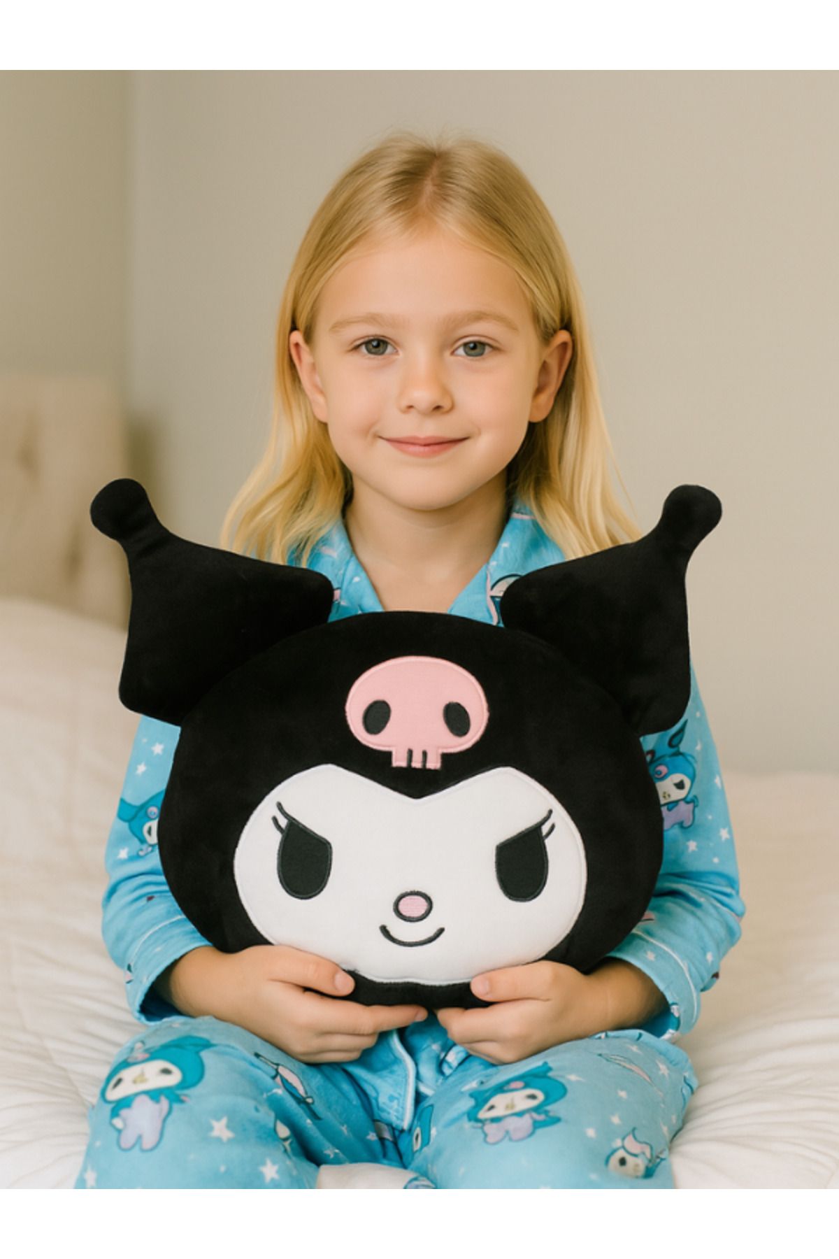 uğurlu dükkan Siyah Kuromi Peluş Yastık