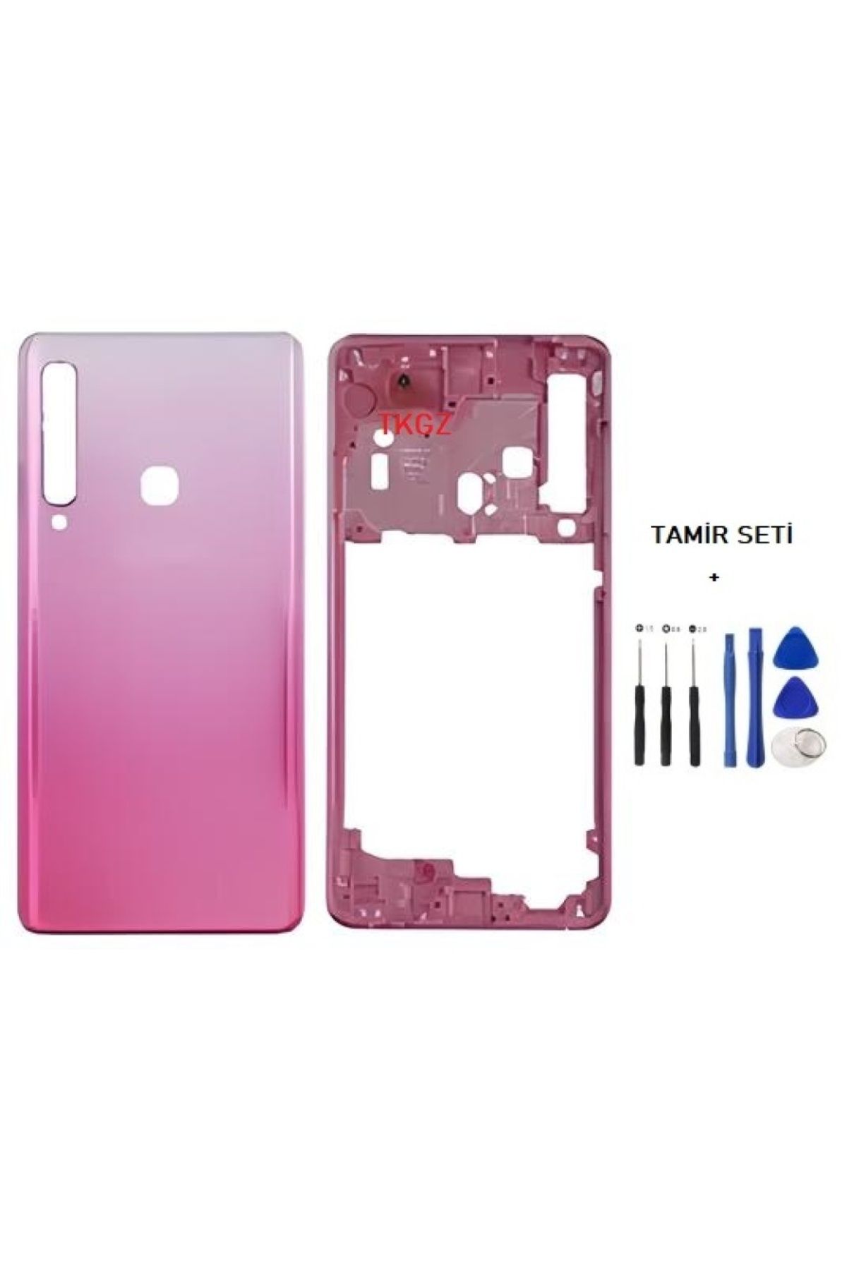 indirimplus Samsung Galaxy A9 SM A920F Kasa Arka Kapak FULL Takım PEMBE TAMİR SETİ