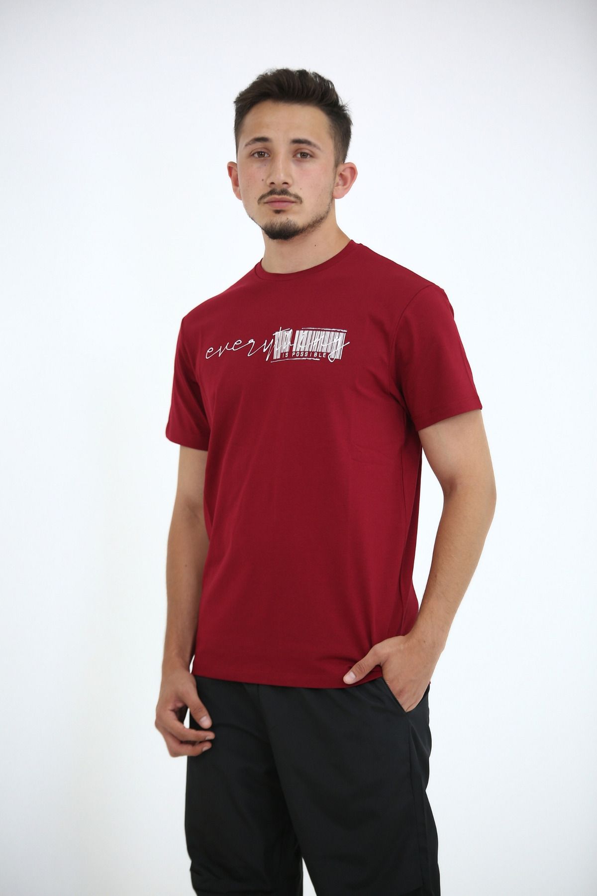 Lorenzo Mazzoli T-shirt Premium Kalite, Comfort Fit, Modern Baskılı Düz Renk Tişört