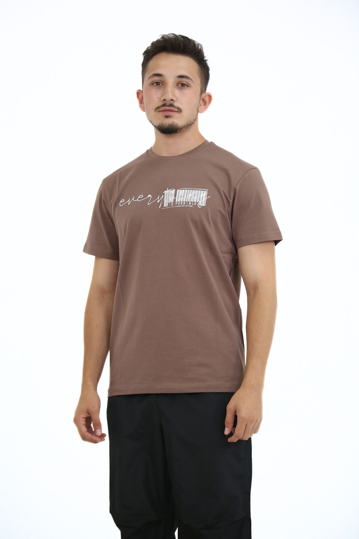 Lorenzo Mazzoli T-shirt Premium Kalite, Comfort Fit, Modern Baskılı Düz Renk Tişört