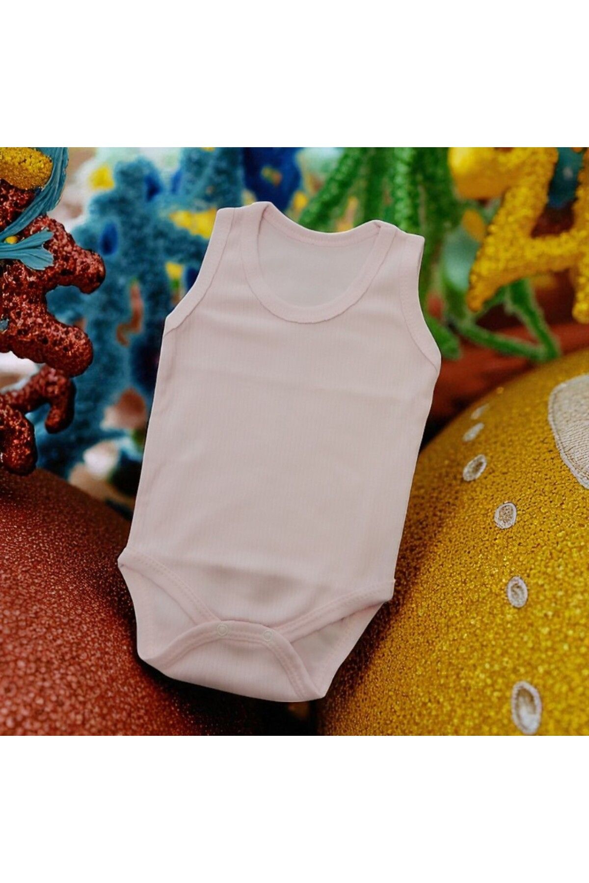 Bublykids Fitilli Pembe Bebek Zıbın Kız Bebek Askılı Zıbın Pamuklu Zıbın