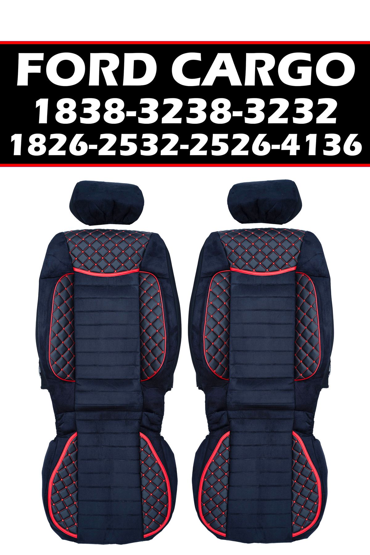 VIPTIRSHOP FORD CARGO 1838-3238-3232-1826-2532-2526-4136-4142 (2010-2025) DERİ SÜET ORTAPEDİK KOLTUK KILIFI