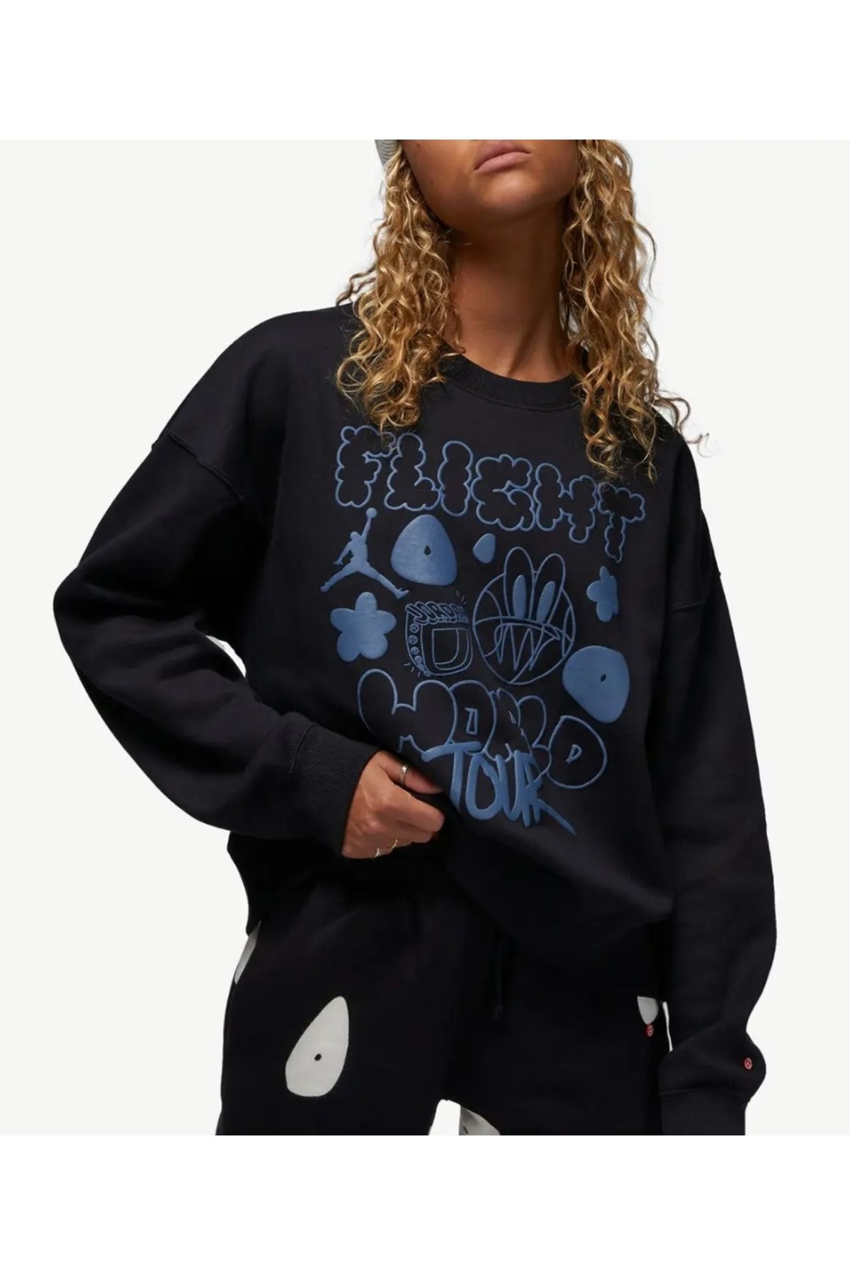 Nike Jordan Artist Series by Mia Lee Fleece Kadın siyah Sweatshirt DV2002 ASLAN SPORT