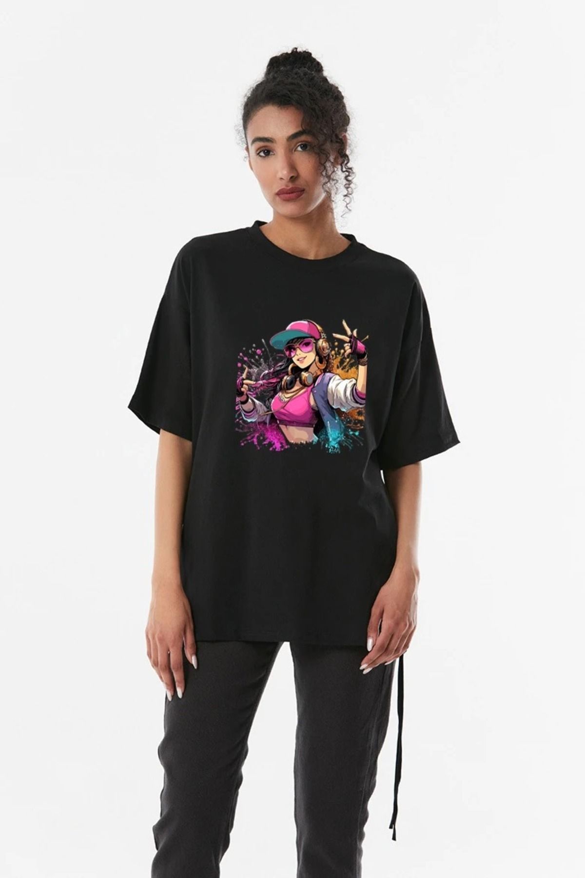 shidumanlar Unisex Bay/Bayan Oversize Dj Girl s