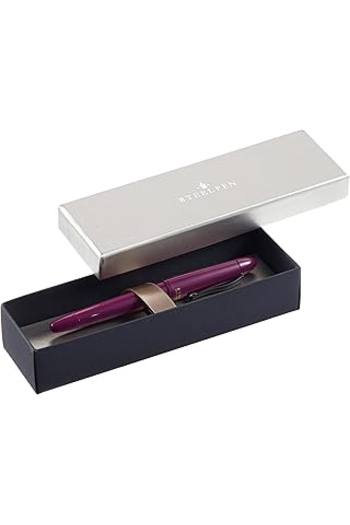 Qedii Steelpen Pearl Serisi 4537 Dk Koyu Mor Dolma Kalem