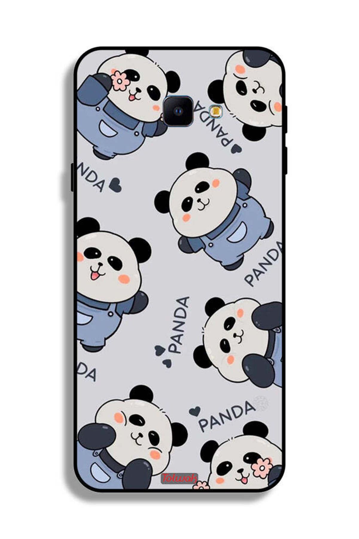 Tolwak-Samsung Galaxy J4 Core Protective Case Cover Pattern Of Pandas 2