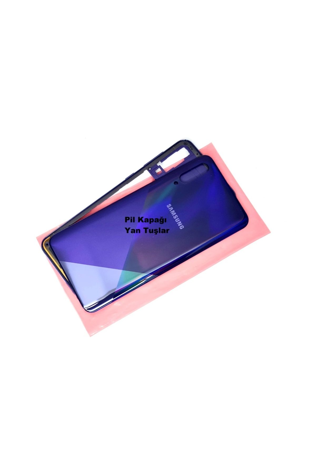 indirimplus Samsung Galaxy A30S A307 Kasa Arka Pil Batarya Kapağı MAVİ
