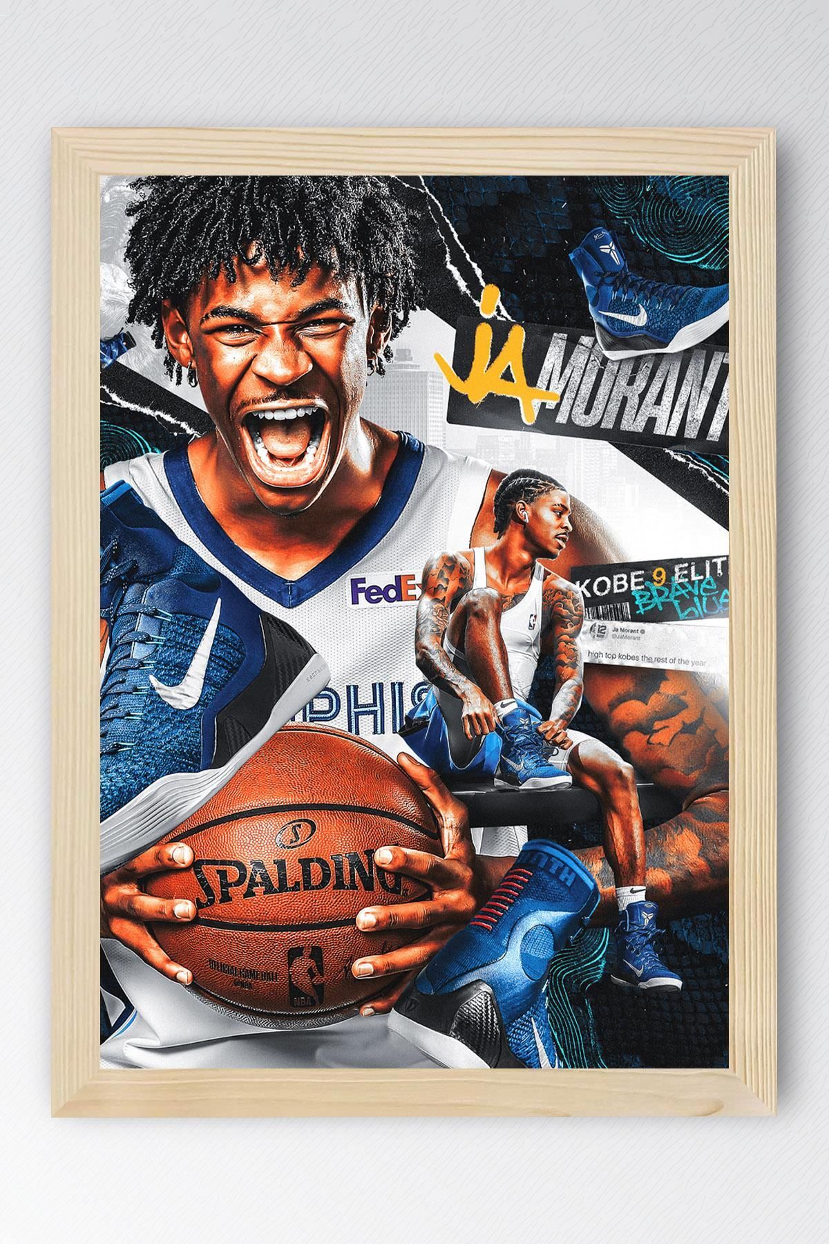 Saturn Ja Morant Çerçeveli Tablo - Basketbol NBA Posteri Tablo