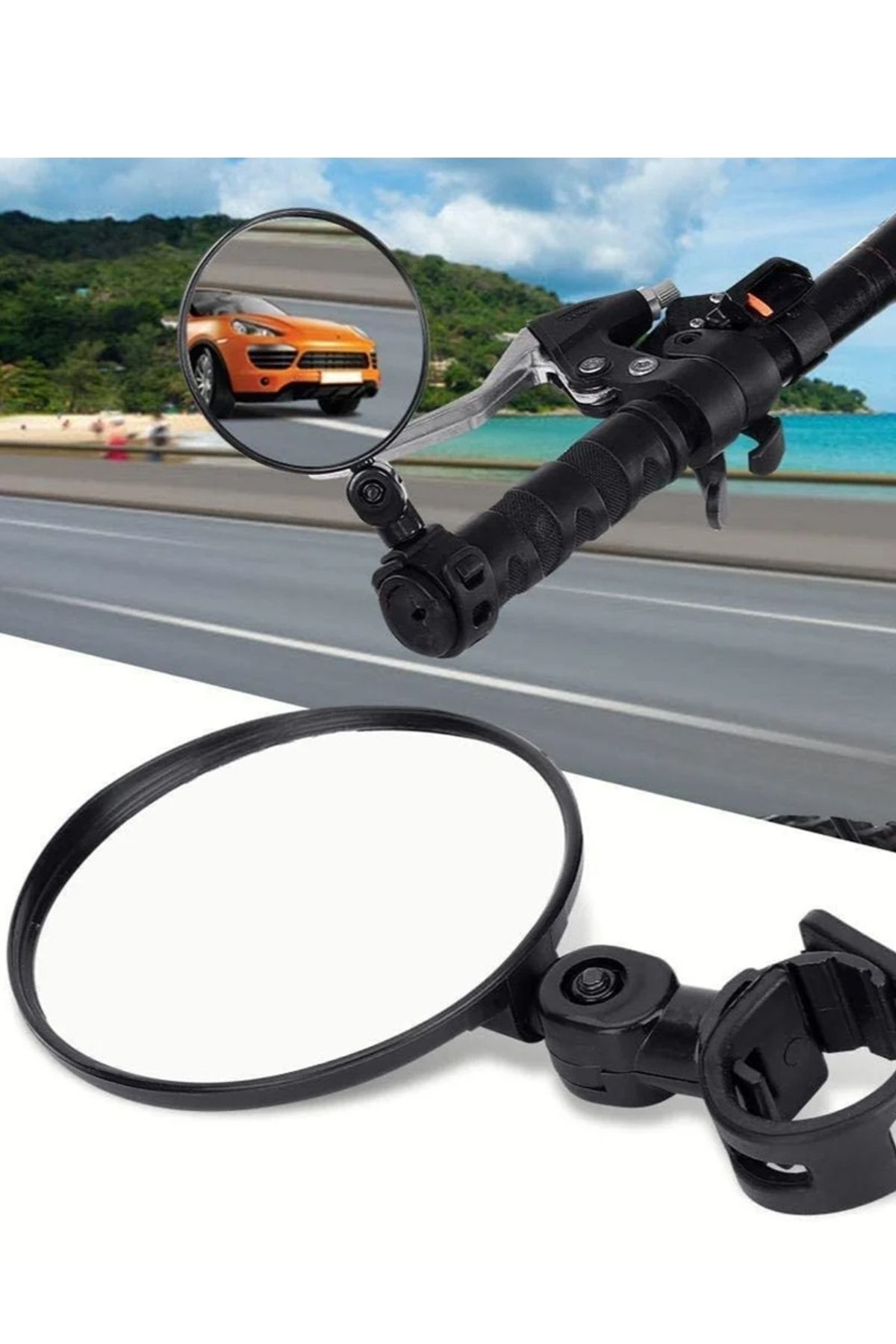 usin Motosiklet Mobilet Scoter Motorsiklet Motor Bisiklet Scooter 360 Drecece Plastik Tekli Dikiz Aynası