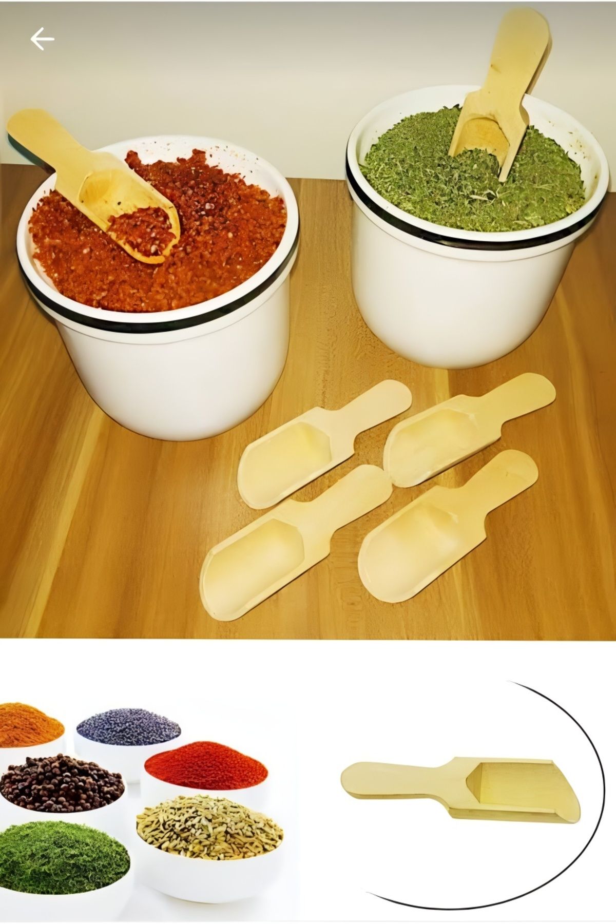 Lunetta 6 Adet Mini Kürek Baharat Kaşığı 7 Cm