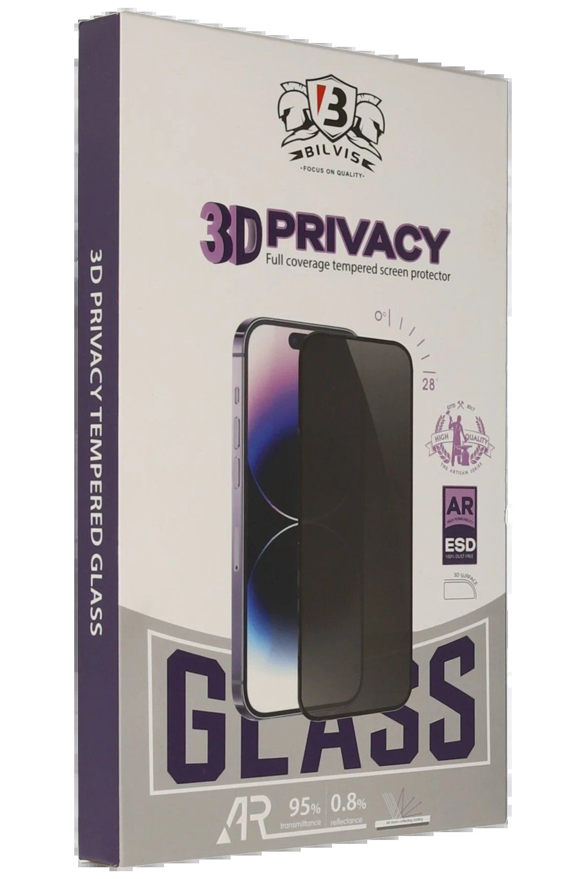 Toptan Bulurum iPhone 16E Bilvis 3D Hayalet Cam Ekran Koruyucu