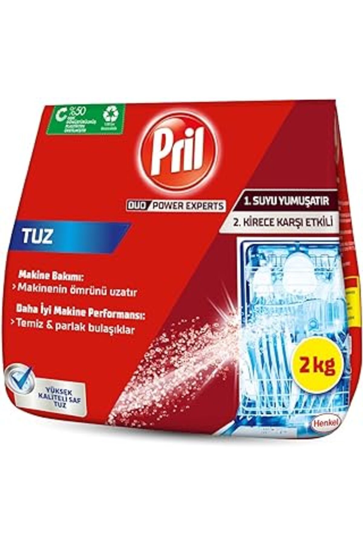 Pazarcan Duo Power Experts Kirece Karşı Etkili Bulaşık Makinesi Tuzu (1 X 2000 G)