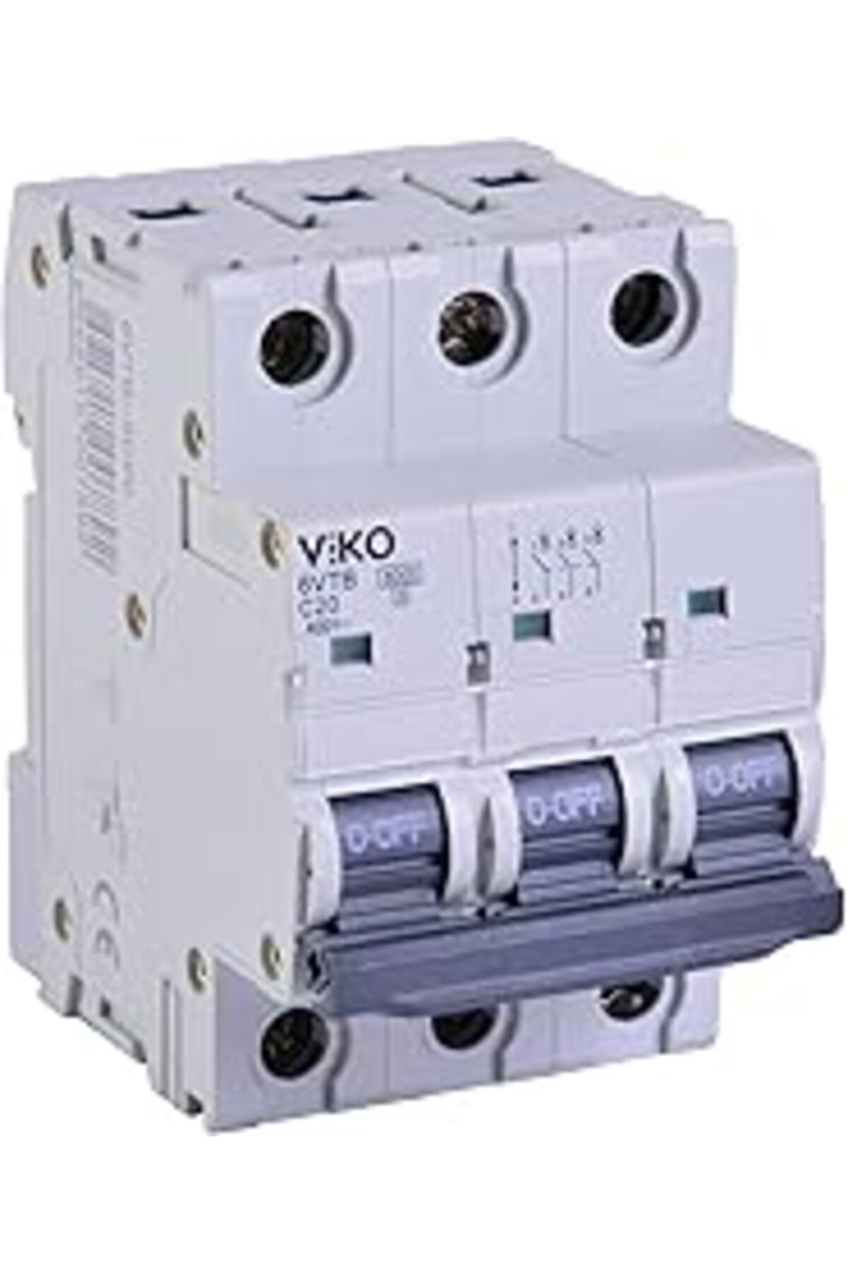 Qedii 6Vtb-3C20 Otomatik Sigorta 6Ka C Tipi 3 Kutup 20A