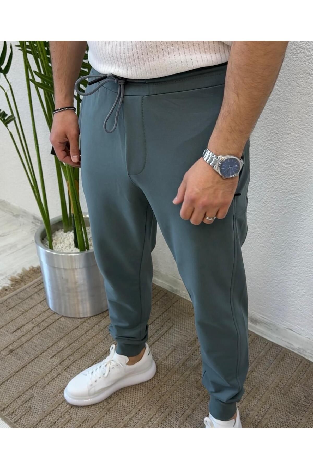 Yubacollection Pamuklu Yazlık Eşofman Mavi