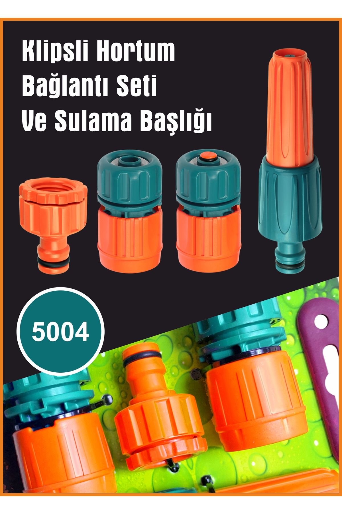 sayım plastik Sayım 5004 1/2" Bahçe Hortum Bağlantı Seti – Sulama ve Yıkama Başlığı Aparatları
