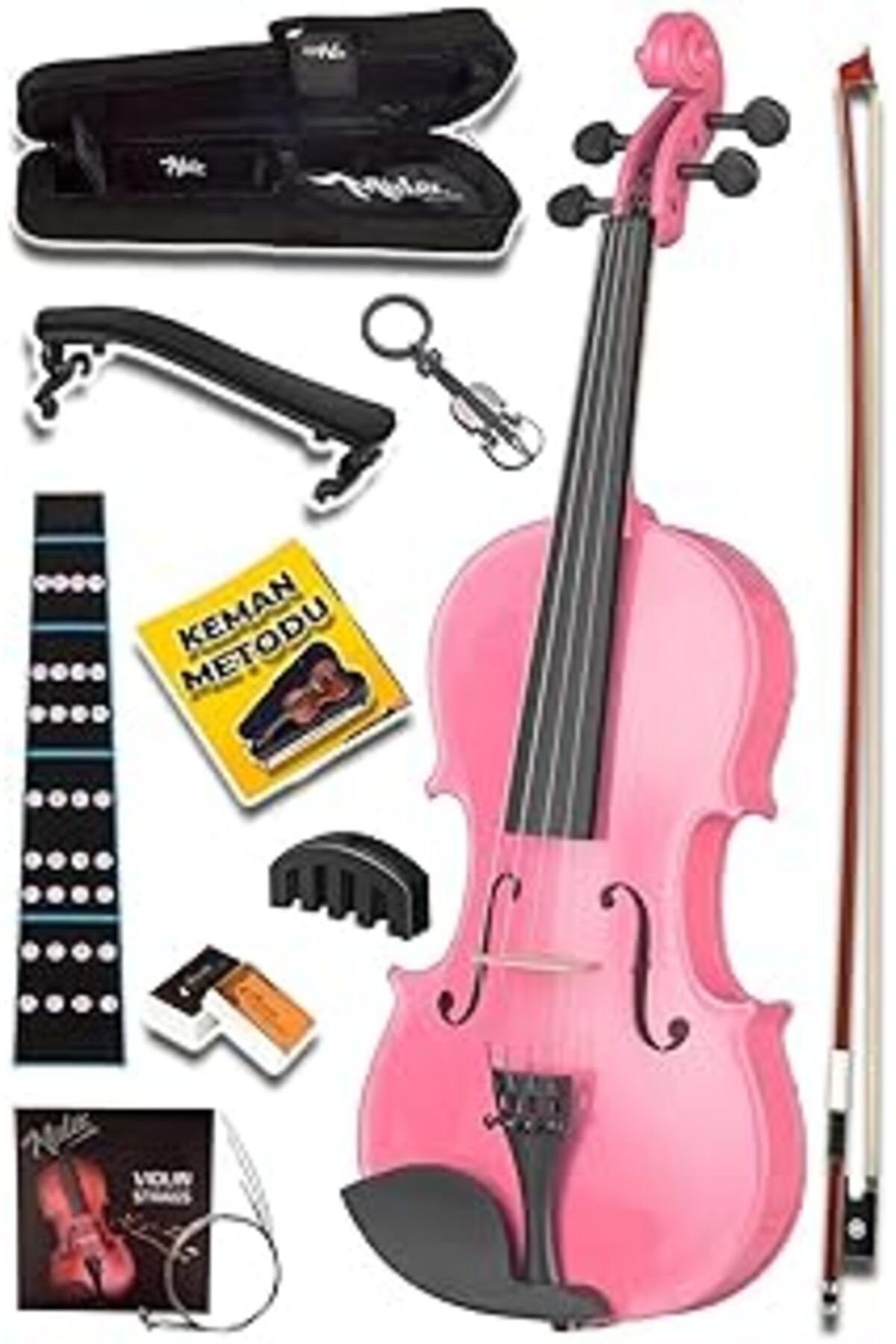 Pazarcan Hga34pink-tys Pembe 3/4 Kemanı Full Set (10-13 YAŞ IÇİN)