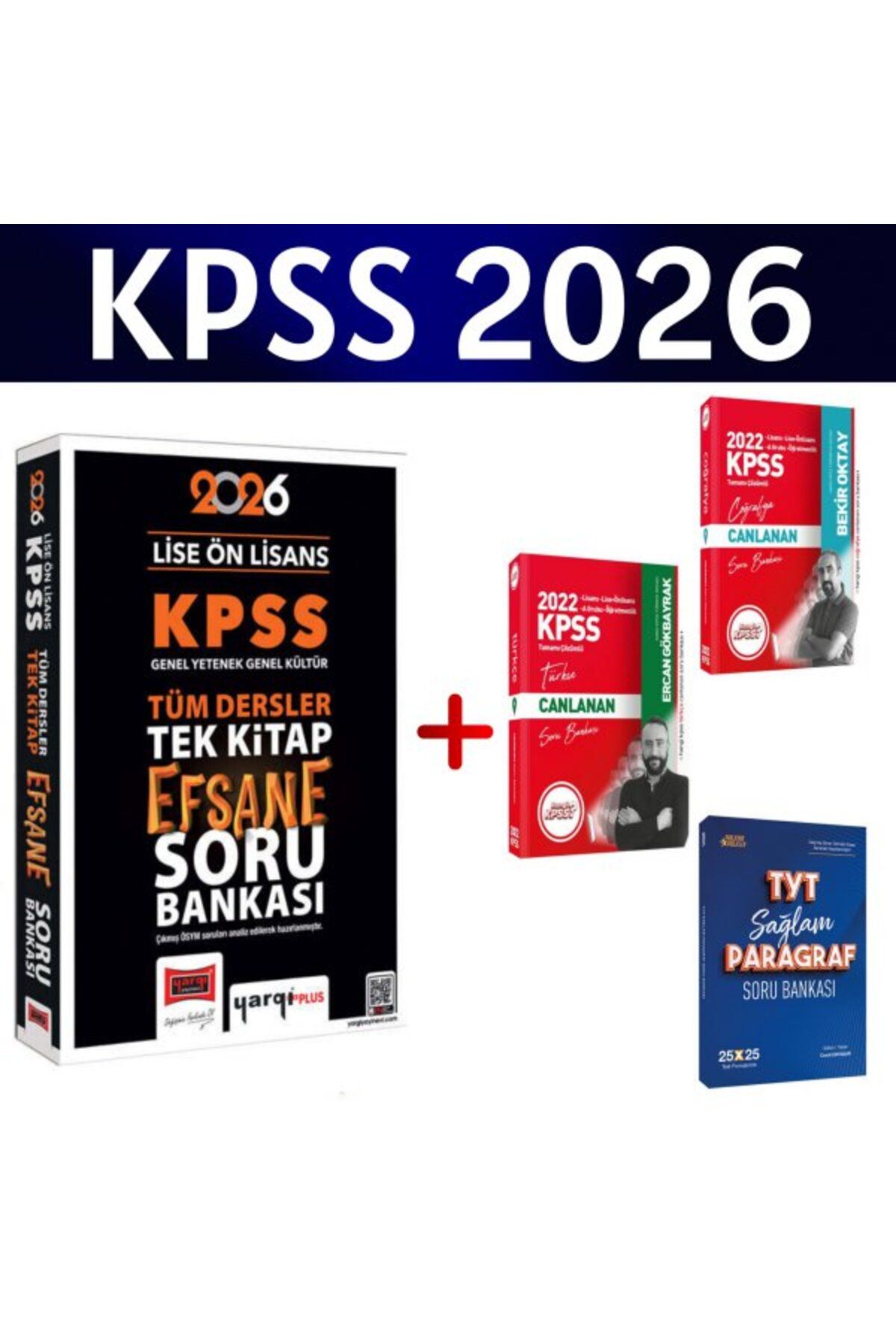 Hangi KPSS Yargı 2026 KPSS Lise Ön Lisans GK-GY Tüm Dersler Tek Kitap Soru + 3 Soru Bankası Hediye