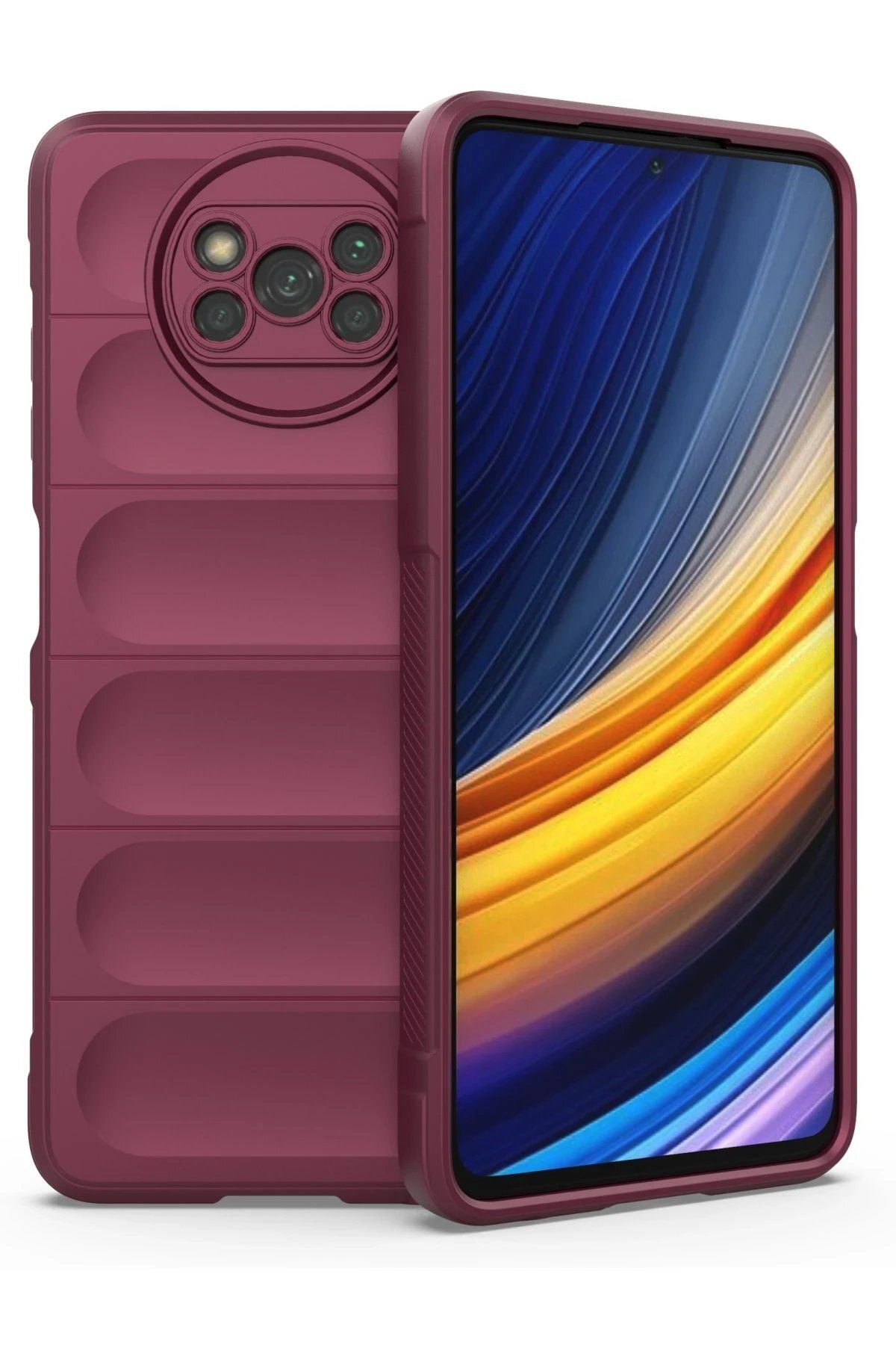Toptan Bulurum Xiaomi Pocophone X3 Kılıf Optimum Silikon - Bordo