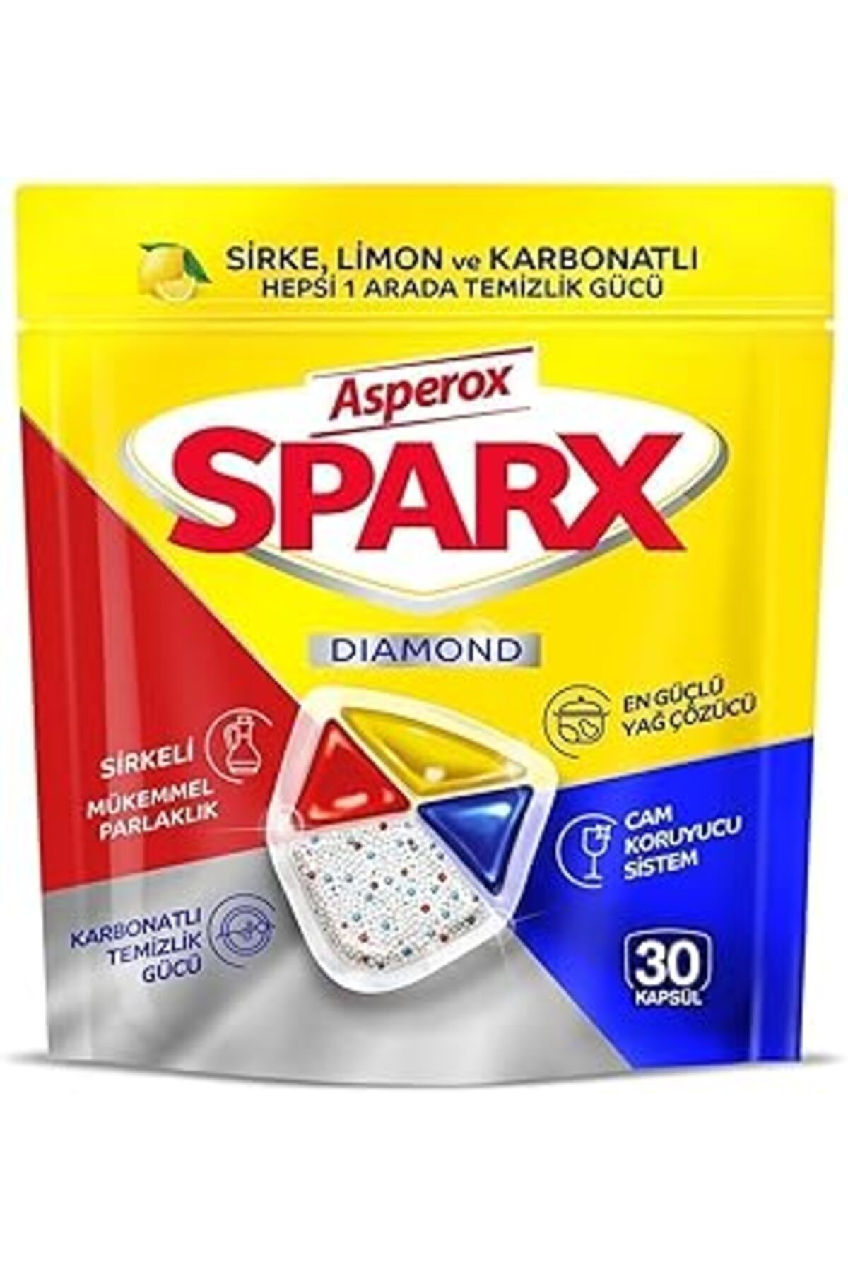 Pazarcan Asperox Bulaşık Makinesi Deterjanı, 30 Yıkama, Kapsül