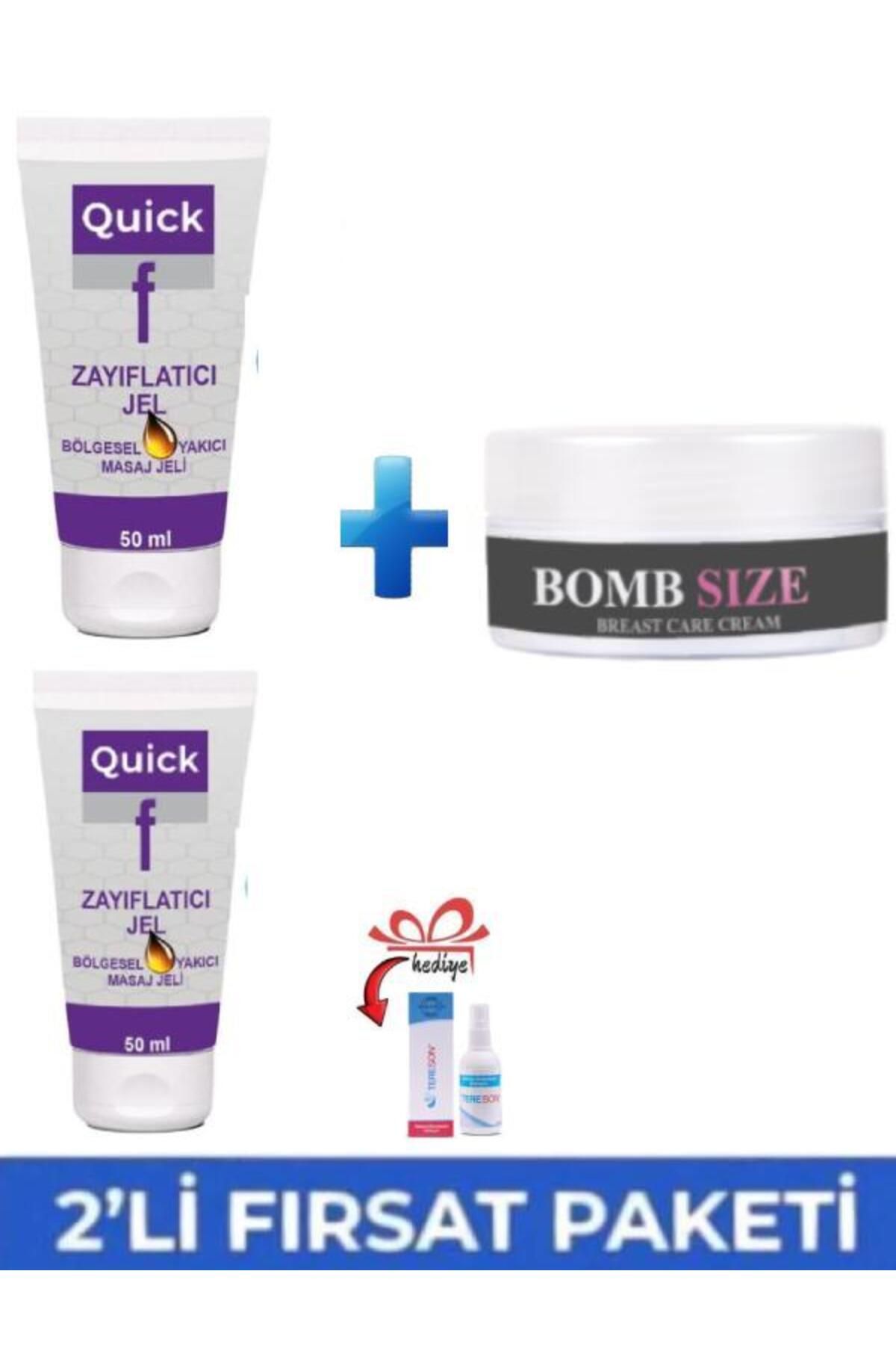 Kişisel ECZA Quick İncelmenize Bölgesel Jel 50 mlx2 ad-Göğüs Aktifleştirici Bakım Kremi ile 50 ml+Tereson Spray