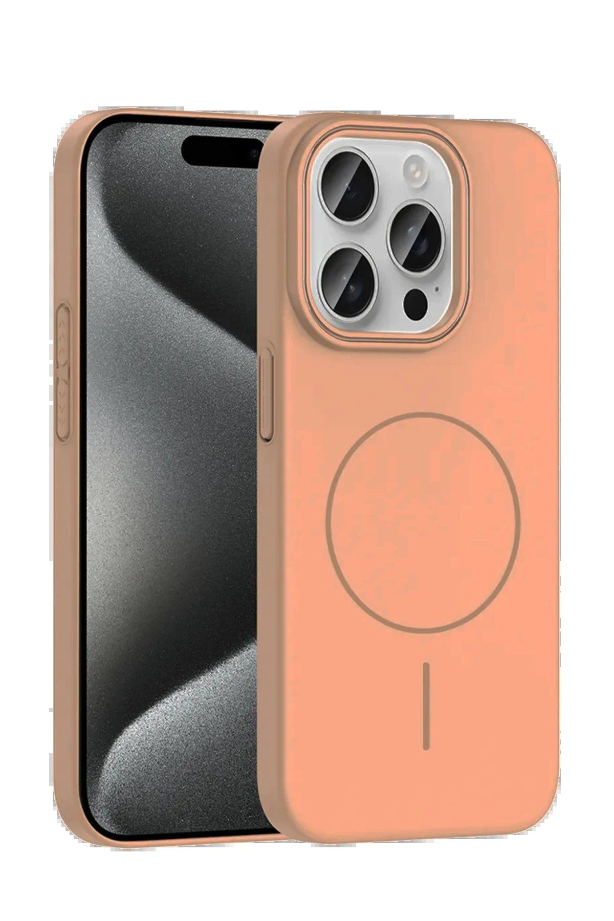 Toptan Bulurum iPhone 15 Pro Max Broş Magsafe Kapak - Çöl Titanyum