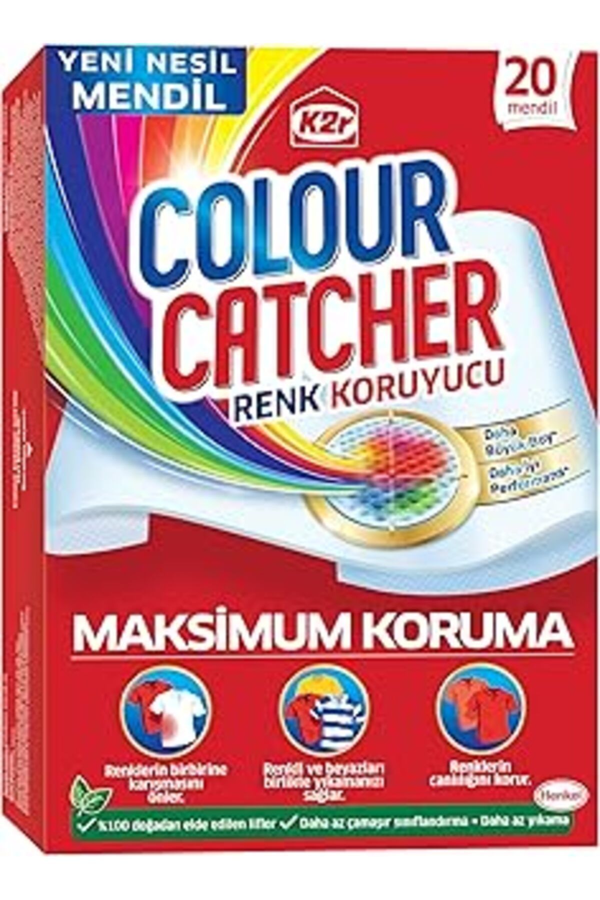 Pazarcan K2R Renk Koruyucu Mendil 20'Li