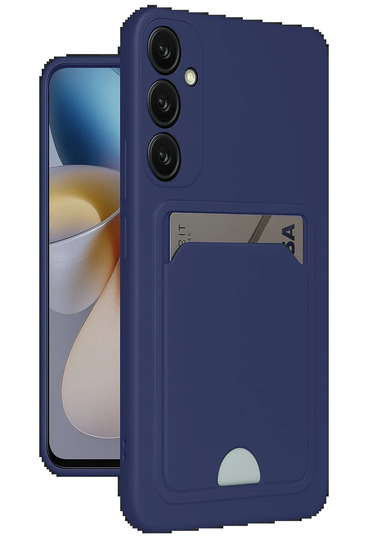 Toptan Bulurum Samsung Galaxy M15 Kelvin Kartvizitli Silikon - Lacivert