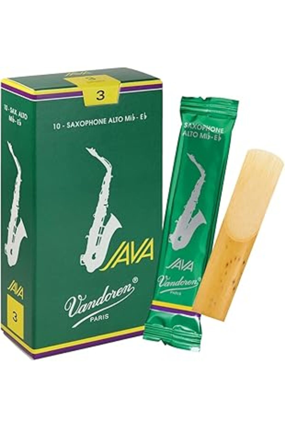 Pazarcan Vandoren Sr263 Alto Sax Java Reeds Strength 3; 10'Lu Kutu