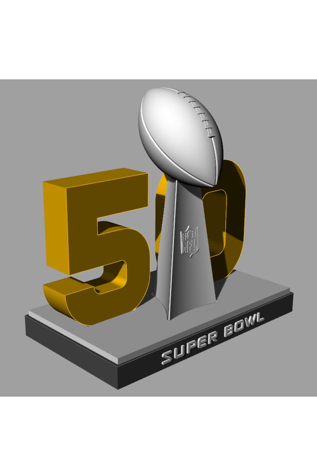 talaşoğlu Superbowl 50 Stand & Vince Lombardi Trophy