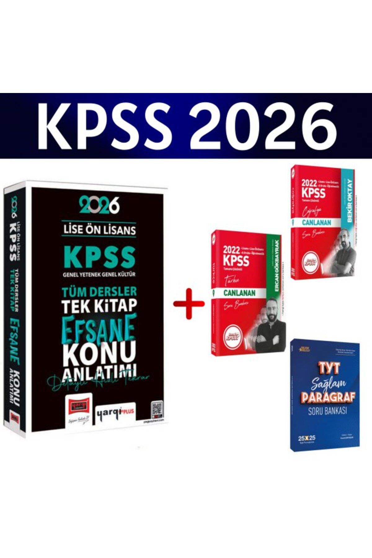 Hangi KPSS Yargı 2026 KPSS Lise Ön Lisans GK-GY Tüm Dersler Tek Kitap Konu + 3 Soru Bankası Hediye